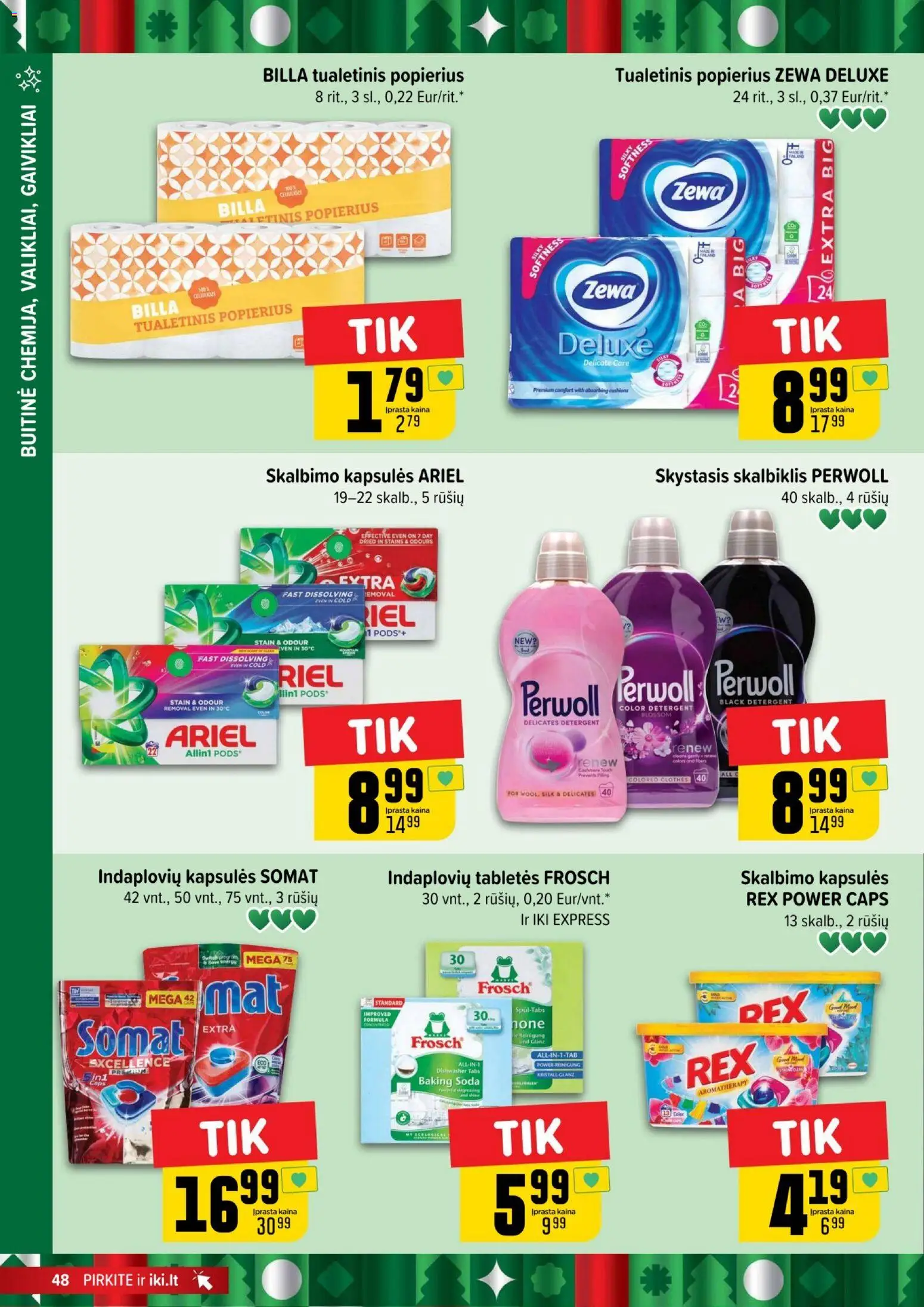IKI akcijos nuo 15.12.2025 | Puslapis: 48 | Prekių: Tualetinis popierius