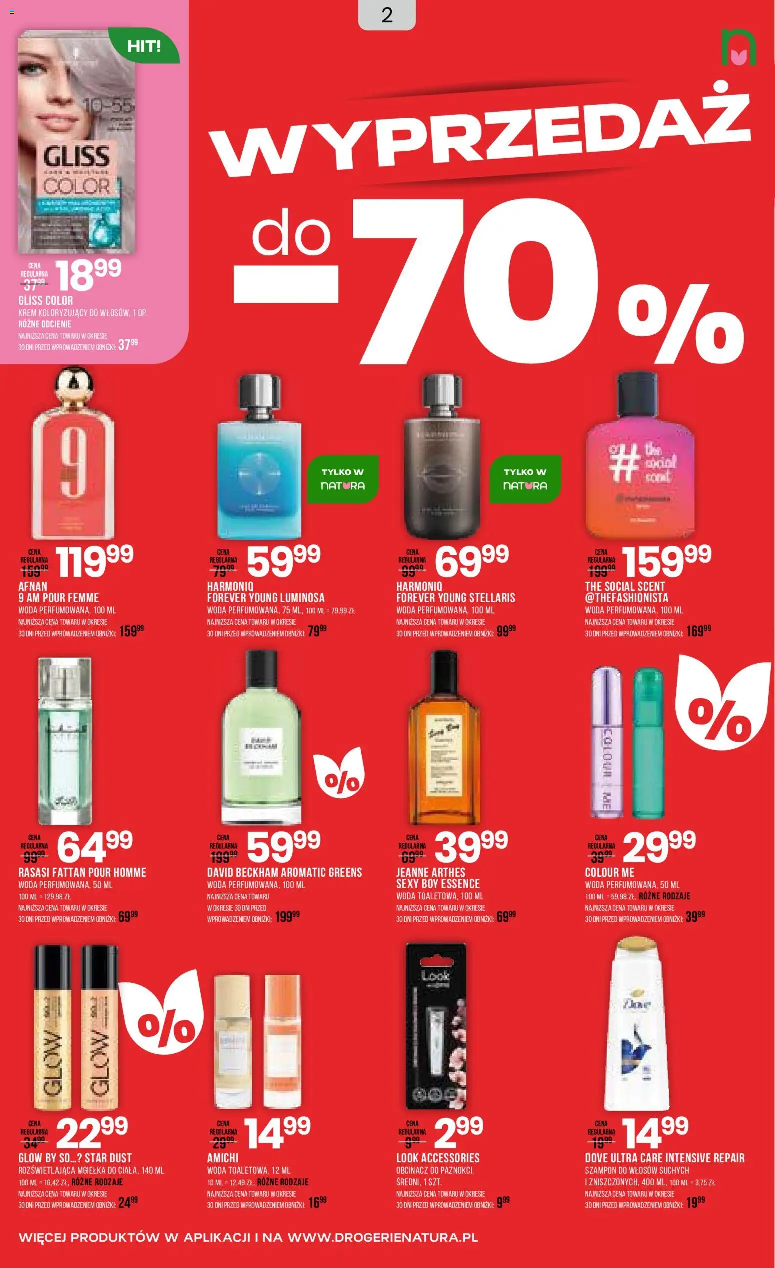 Drogerie Natura Gazetka od 29.12.2025 | Strona: 2 | Produkty: Szampon, Body, Krem, Woda