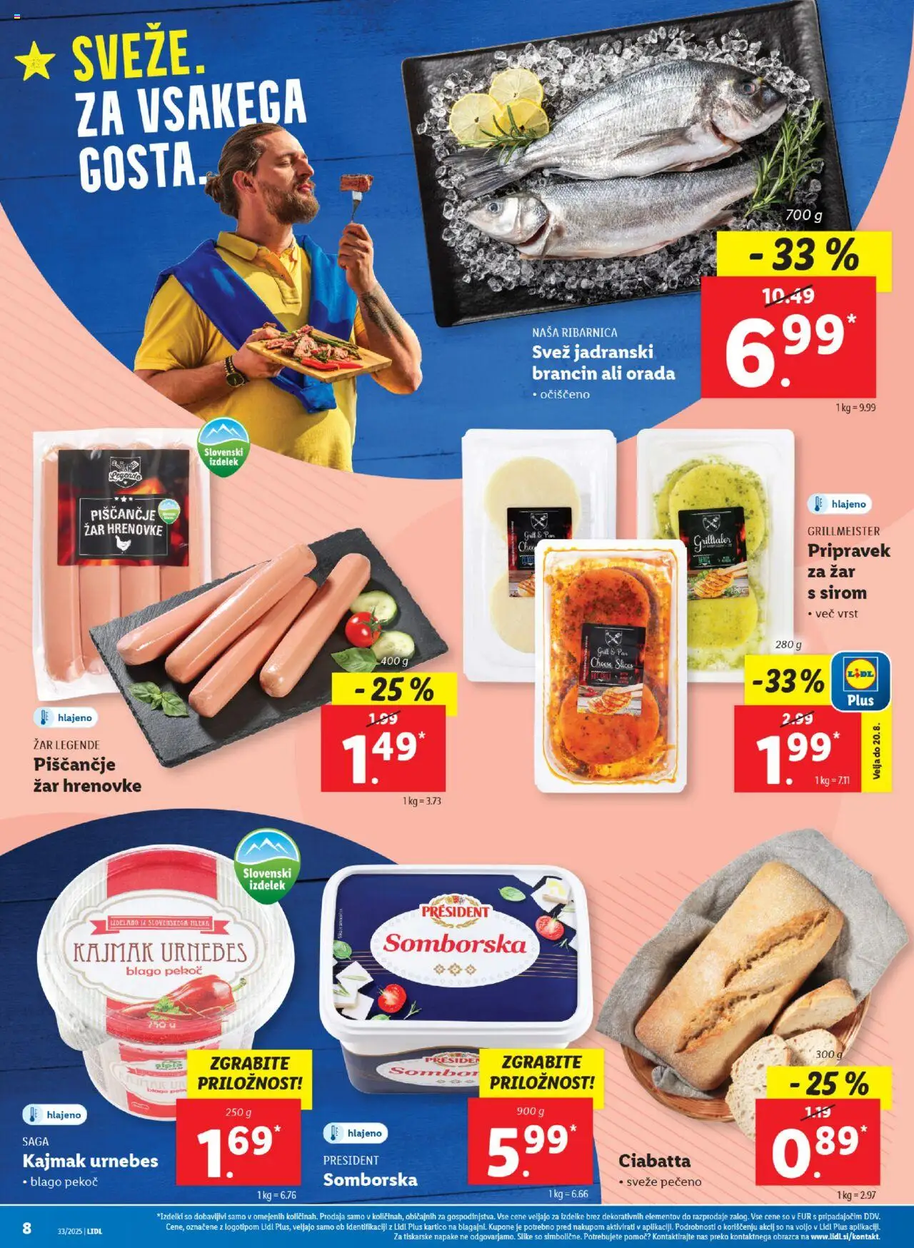 Lidl - Ljubljana │ velja od 14.08.2025 | Stran: 14 | Izdelki: Zar, Kajmak, Orada, Grill