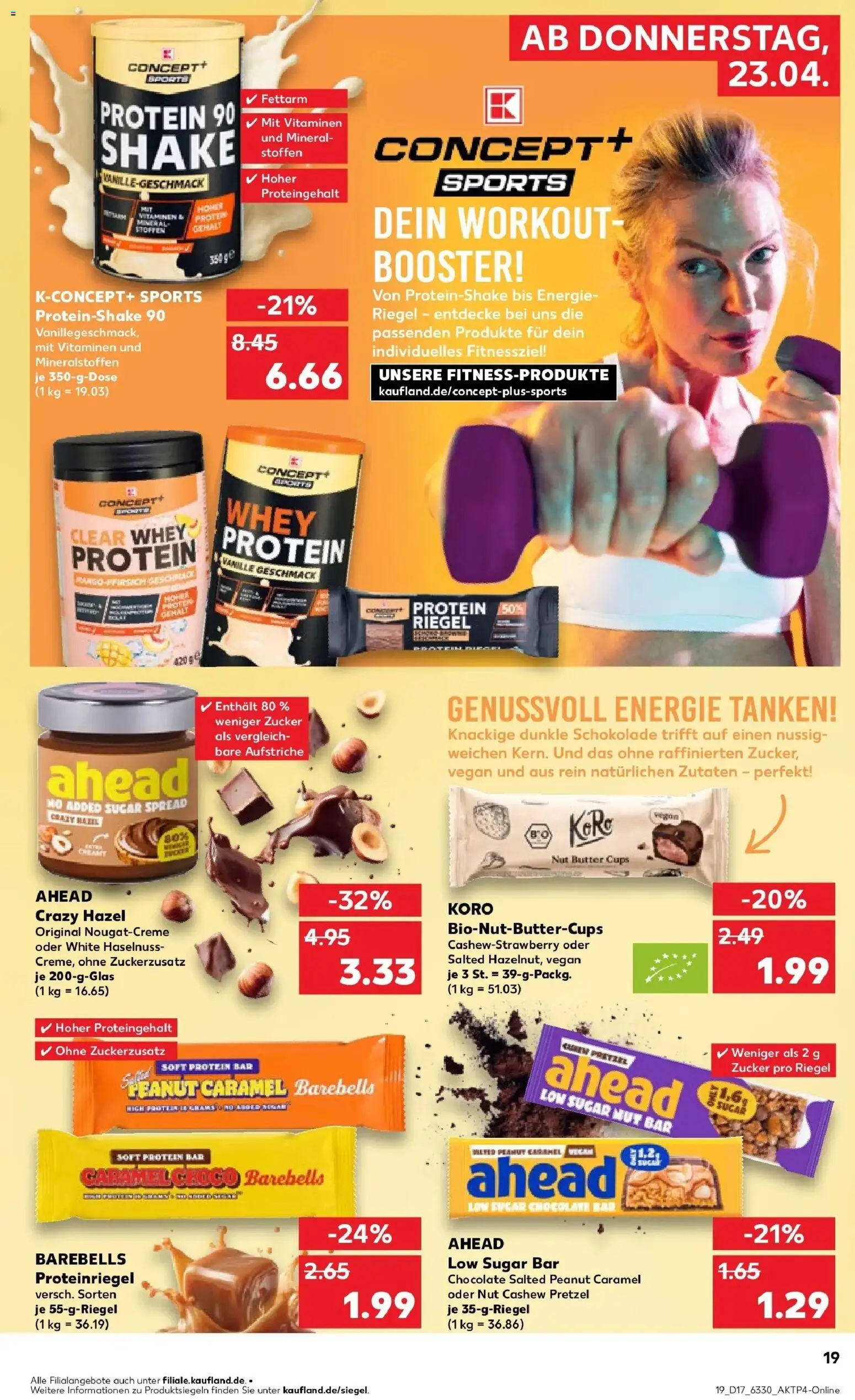 Kaufland Prospekt Rheda-Wiedenbrück	 – gültig ab 23.04.2026 | Seite: 19 | Produkte: Butter, Schokolade, Dunkle schokolade, Zucker