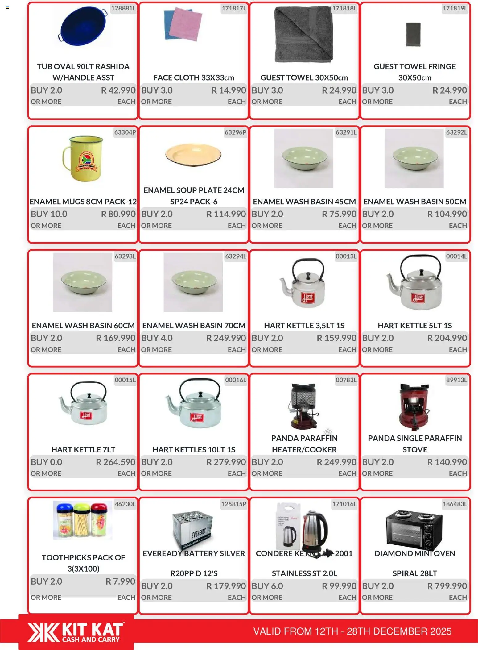 New KIT KAT Cash & Carry catalogue – valid from 12.12.2025 | Page: 31 | Products: Oven, Stove, Basin, Enamel
