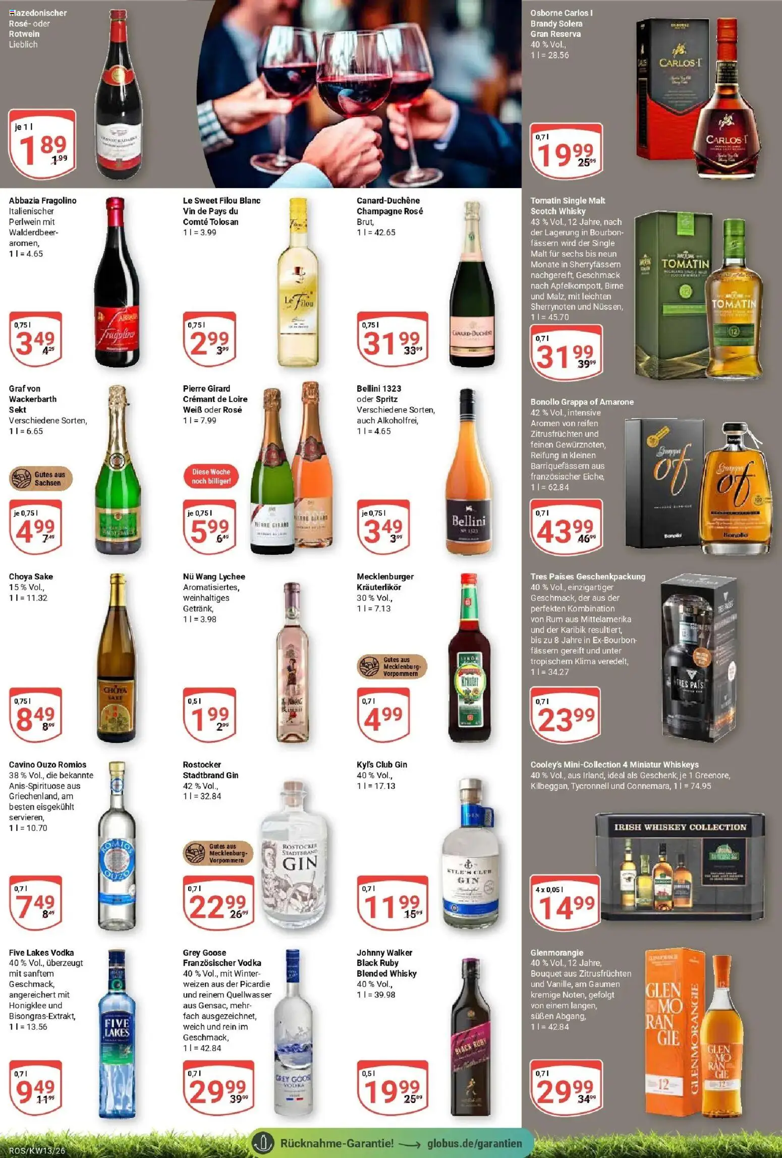 Globus prospekt Lambrechtshagen	 – gültig ab 23.03.2026 | Seite: 18 | Produkte: Whisky, Osborne, Rum, Gin