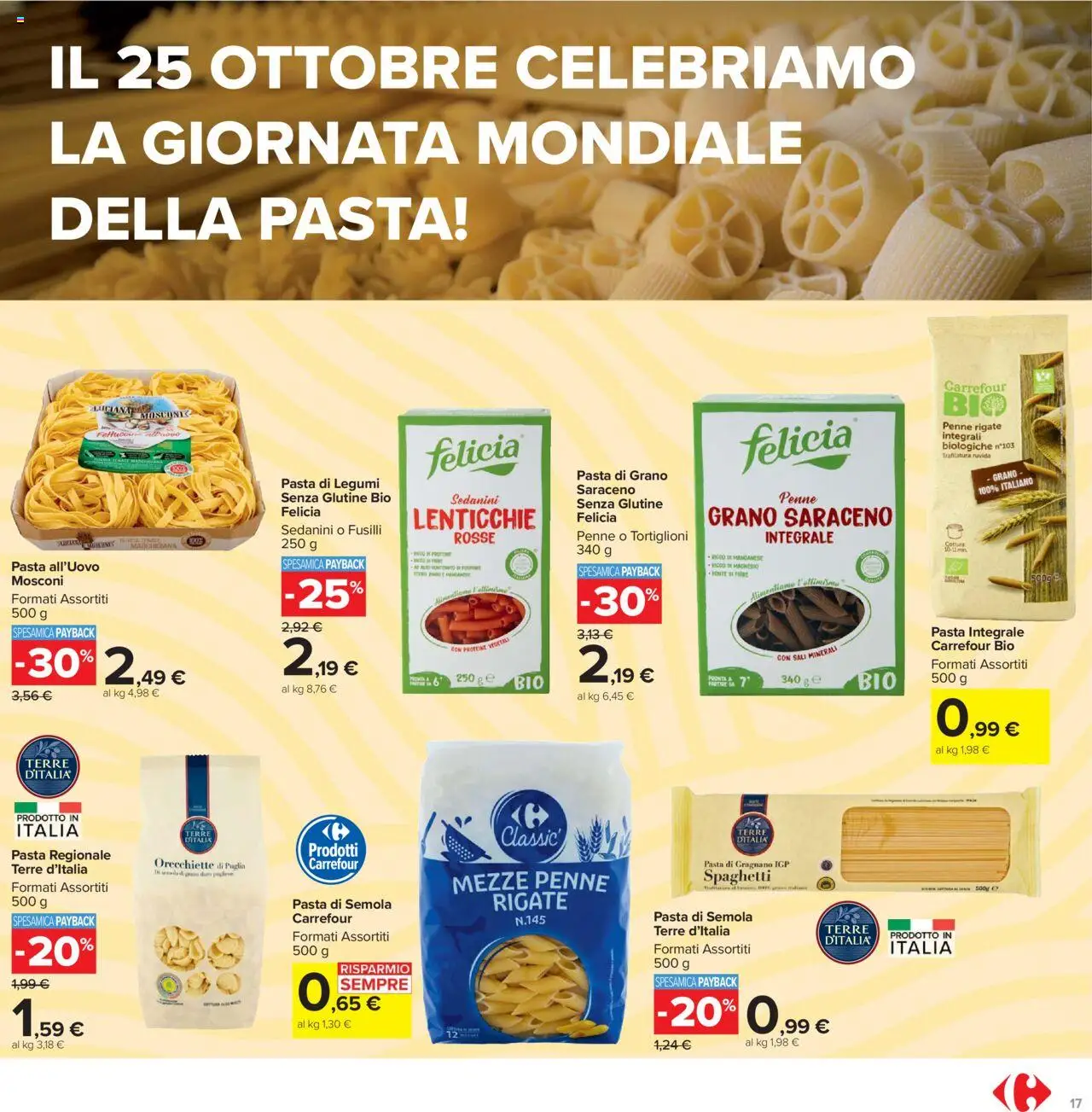 Volantino Carrefour del 20.10.2025 | Pagina: 17 | Prodotti: Legumi, Lenticchie, Lime, Penne