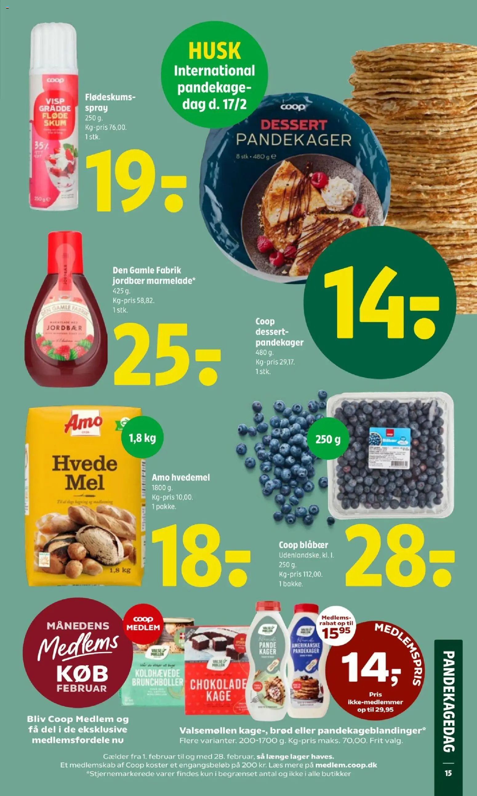Coop 365 tilbudsavis – gyldig fra 19.02.2026 | Side: 17 | Produkter: Brød, Jordbær, Fløde, Kager