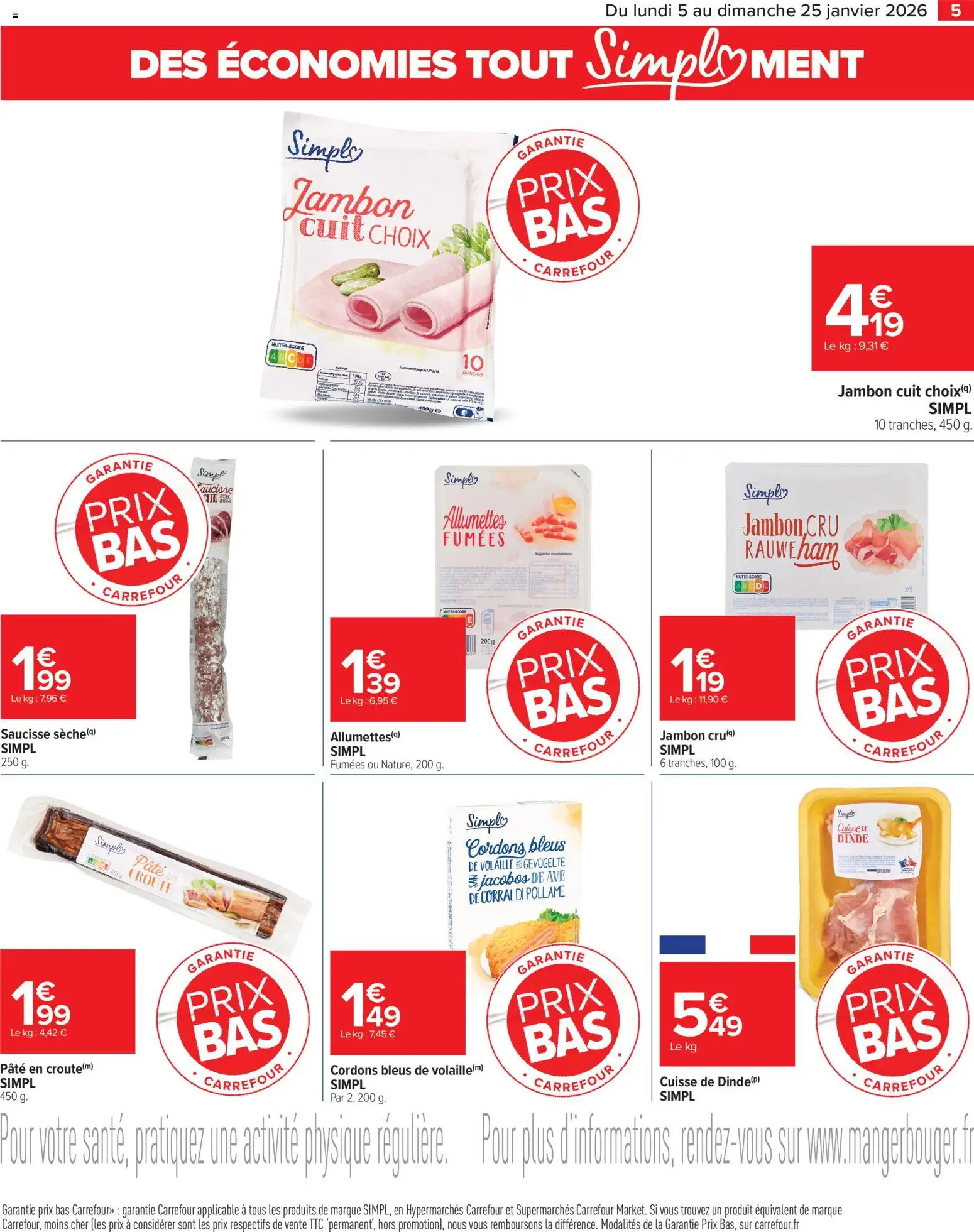 {H1} | Page: 5 | Produits: Jambon Cru, Volaille, Cuisse de dinde, Saucisse