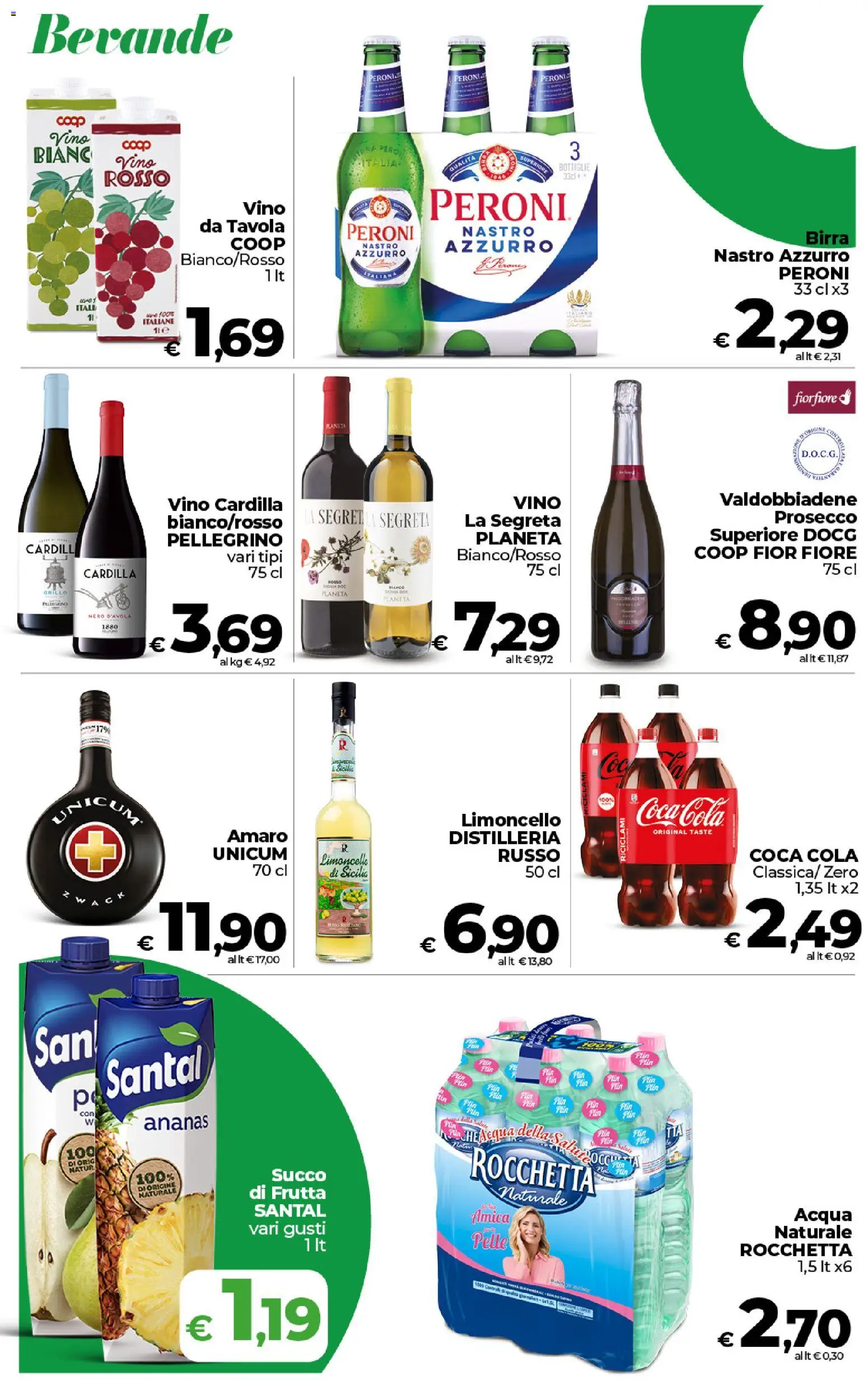 Volantino COOP del 27.01.2026 | Pagina: 18 | Prodotti: Acqua, Vino, Limoncello, Amaro