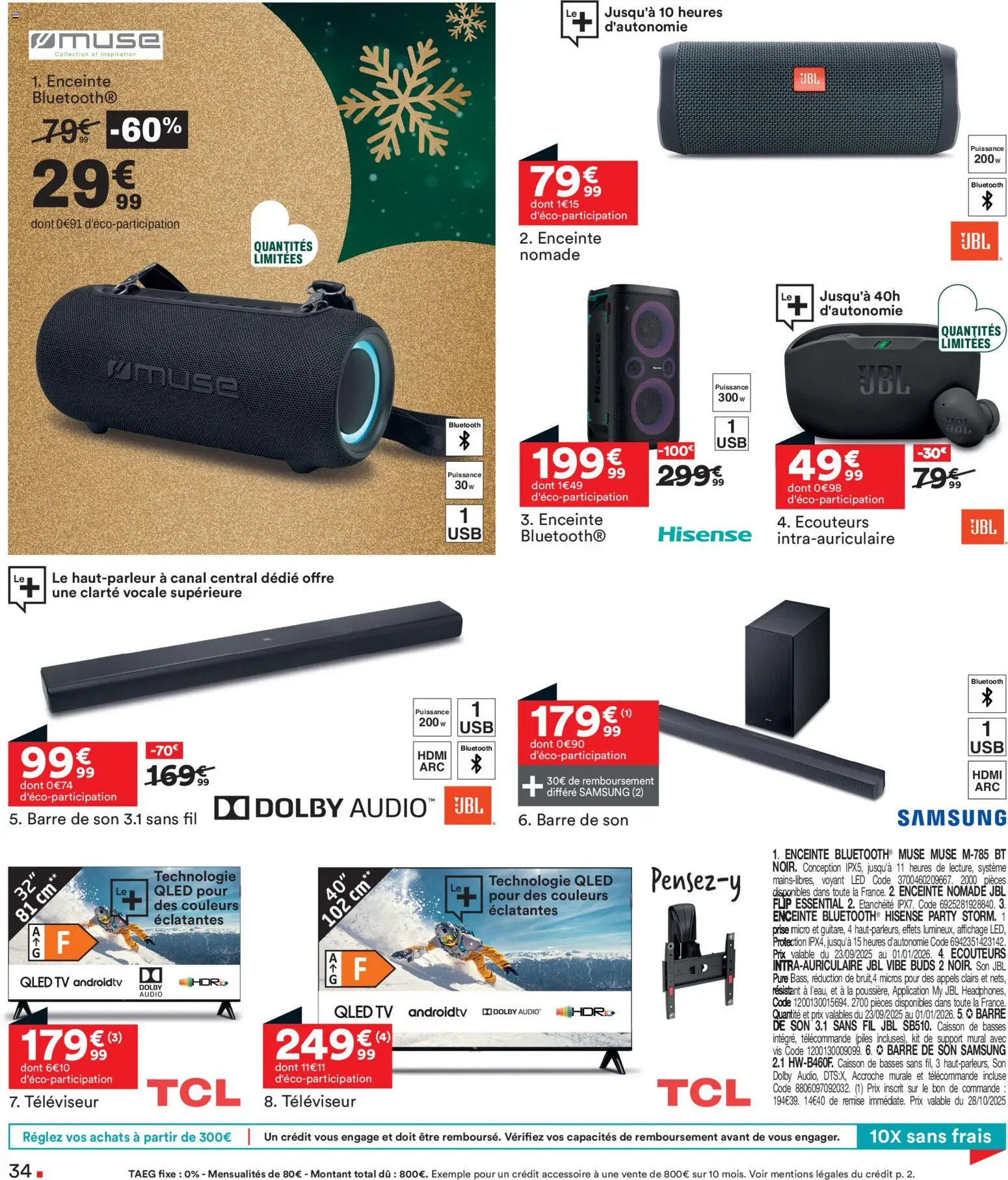 {H1} | Page: 34 | Produits: Support mural, Enceinte, Prise, Barre de son