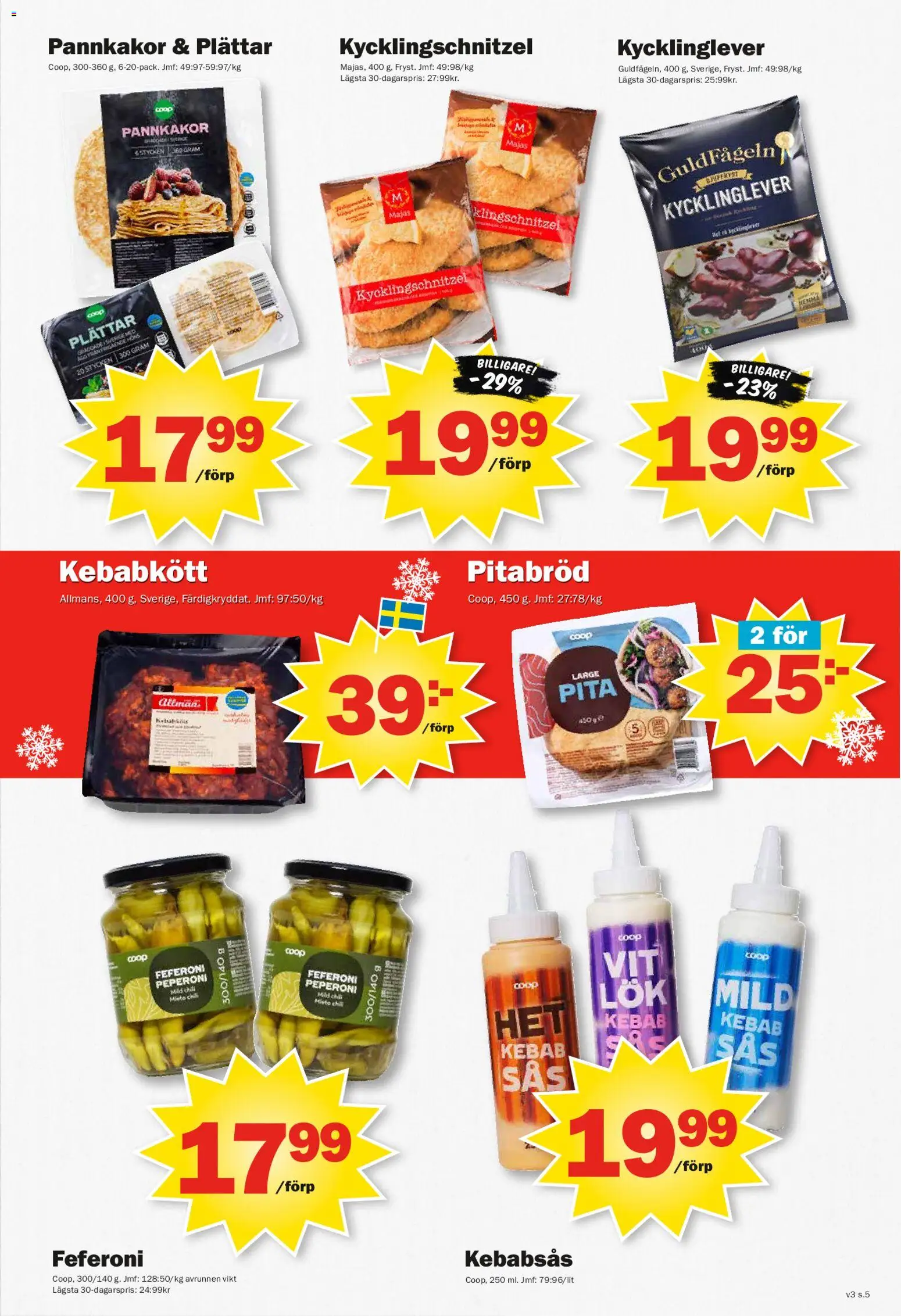 Pekås reklamblad aktuell från 12.01.2026 | Sida: 5 | Produkter: Pitabröd, Kebabsås, Majs