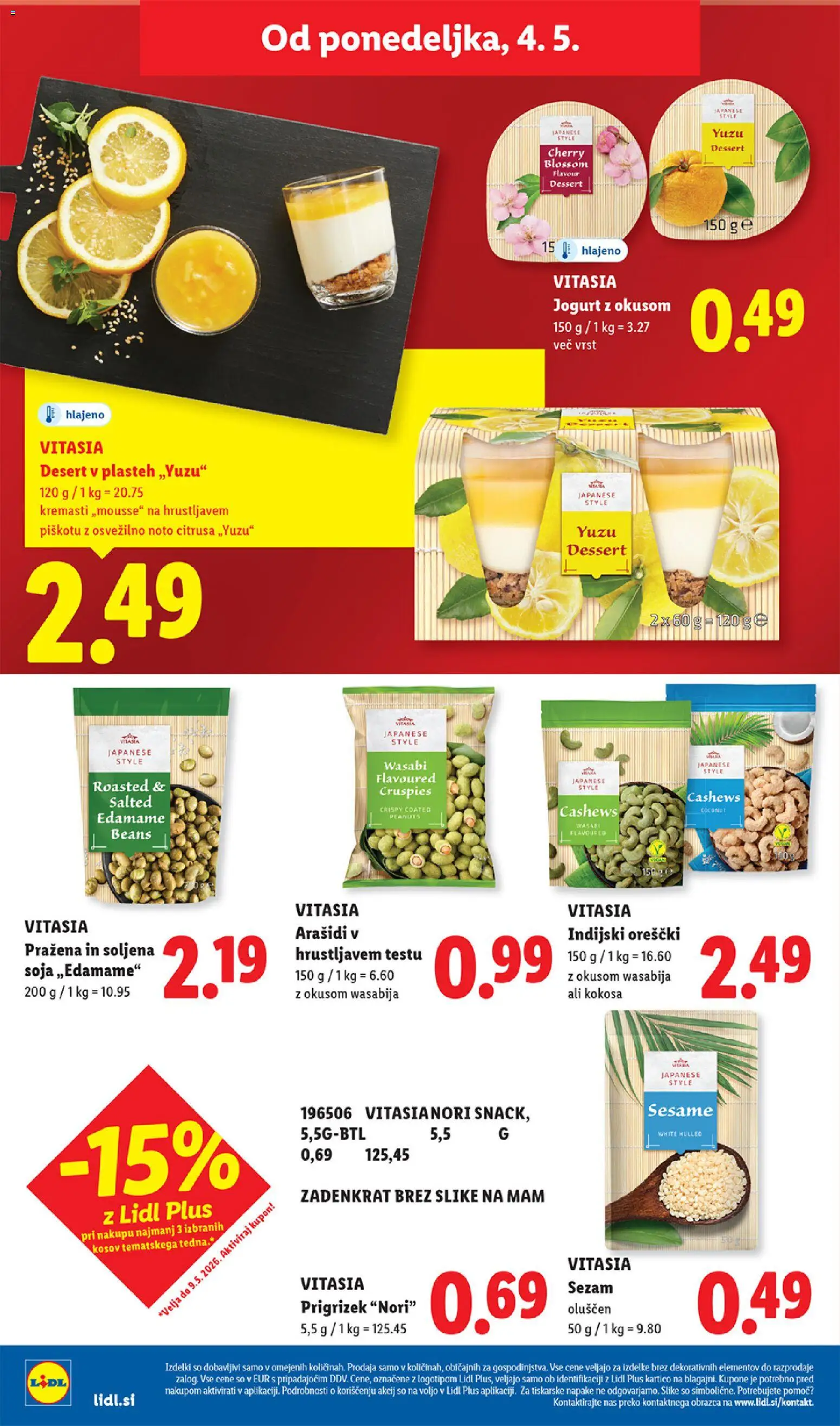 Novi Lidl katalog ponudbe – veljaven od 29.04.2026 | Stran: 50 | Izdelki: Arašidi, Indijski oreščki, Jogurt, Orescki