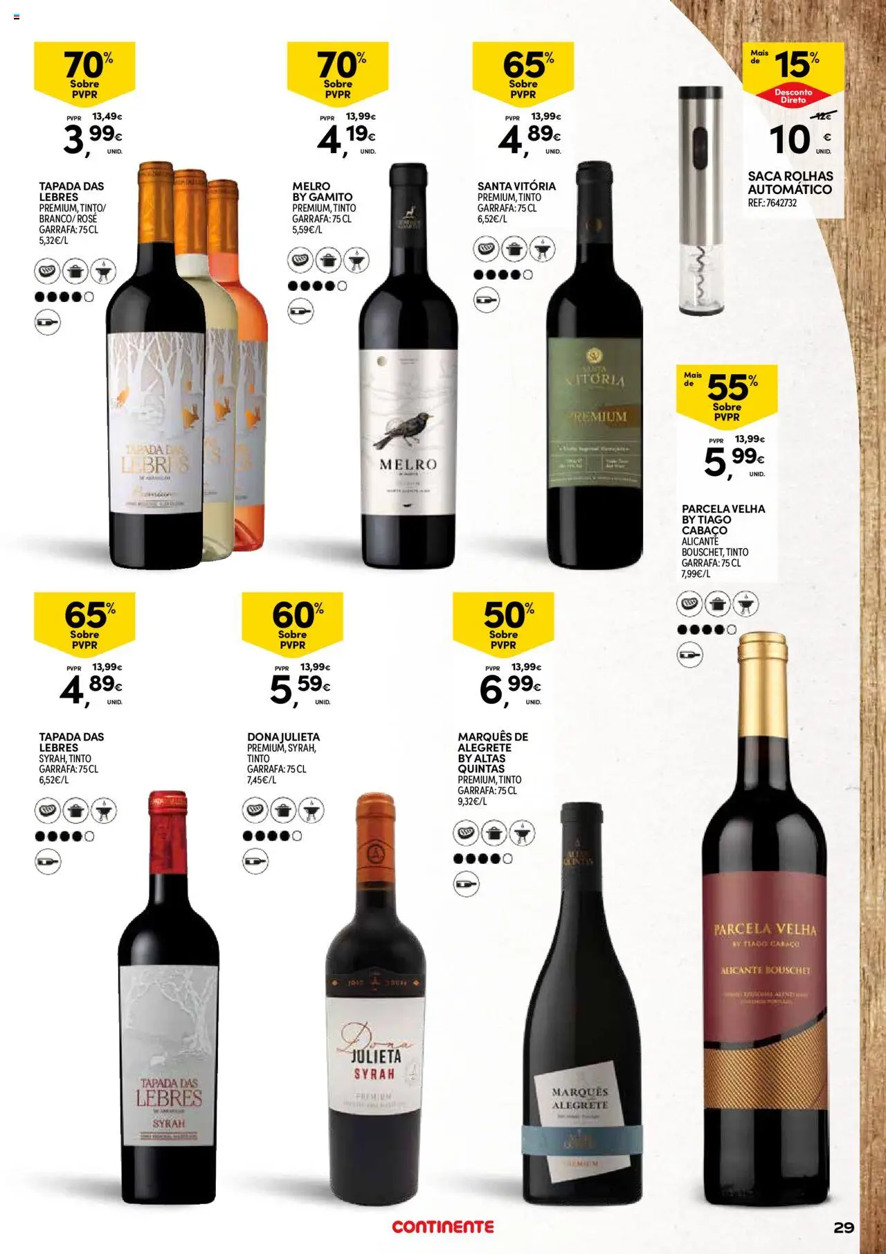 Continente - Açores: Vinhos, Enchidos e Queijos │ válido de 23.09.2025 | Página: 29 | Produtos: Saca rolhas