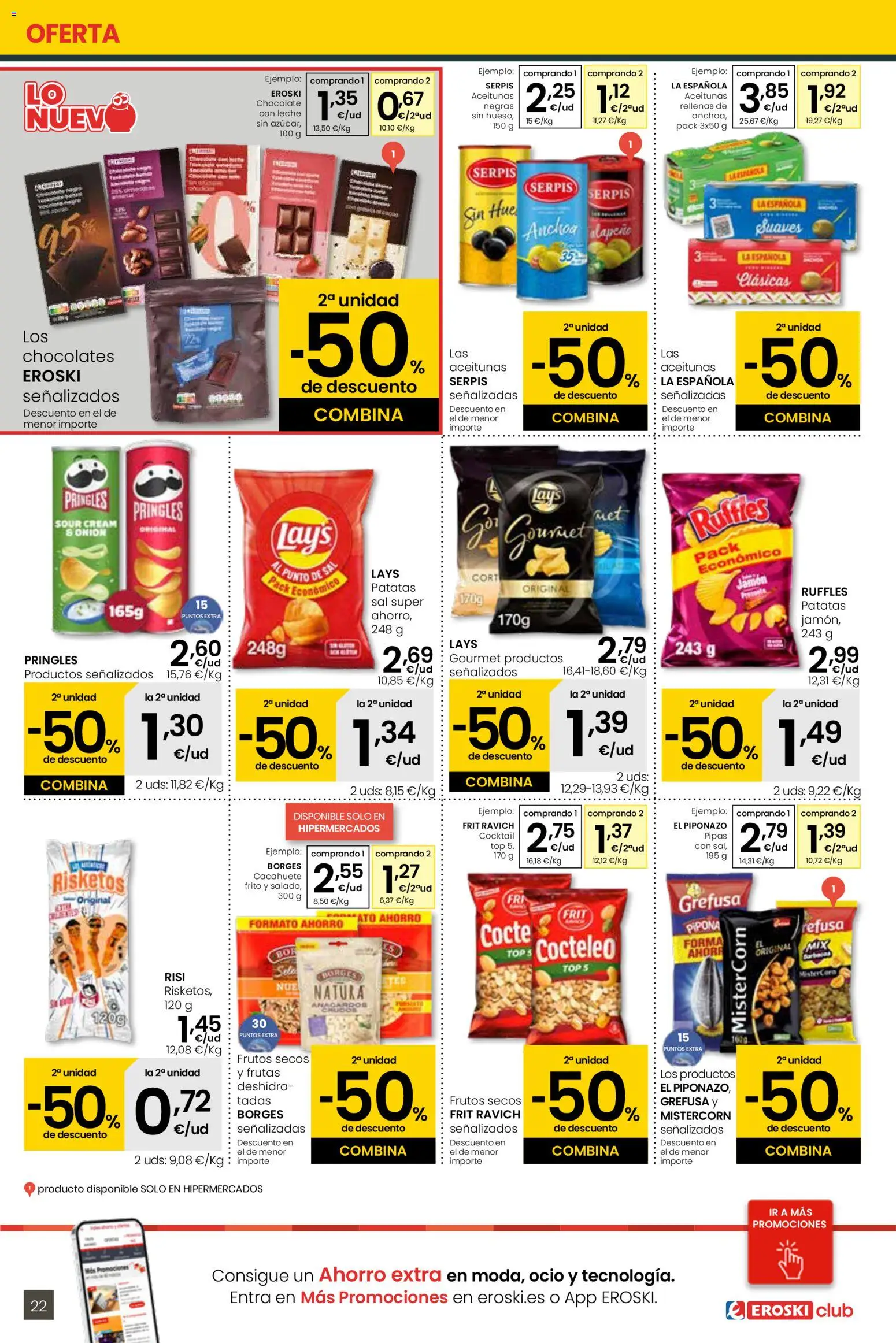 Eroski - Más de 2000 productos siempre a buen precio │ válido desde el 15.01.2026 | Página: 22 | Productos: Leche, Chocolate, Jamón, Anchoa