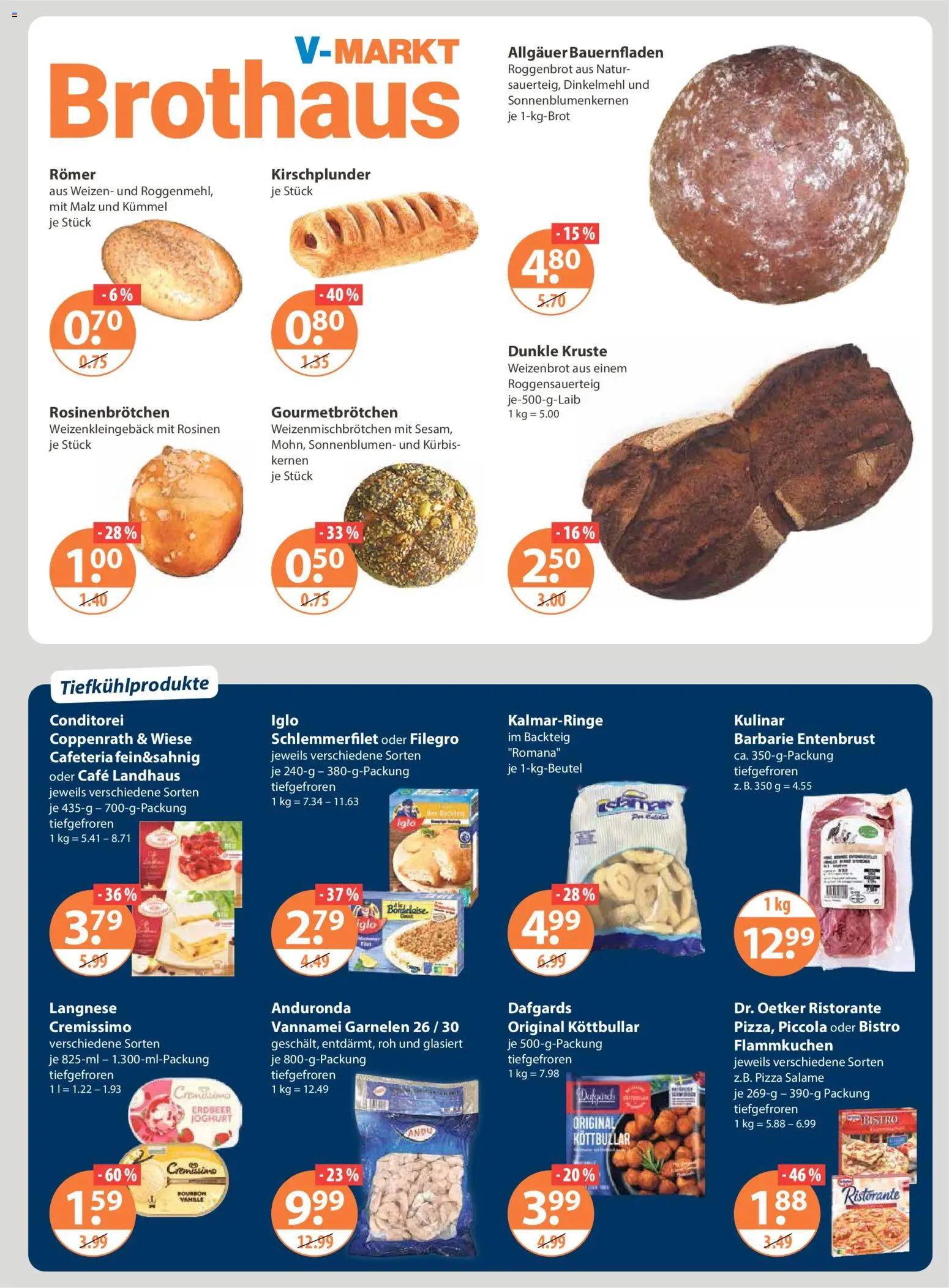 V-Markt - Schwaben / Oberbayern – gültig ab 26.02.2026 | Seite: 5 | Produkte: Langnese, Garnelen, Rosinen, Pizza