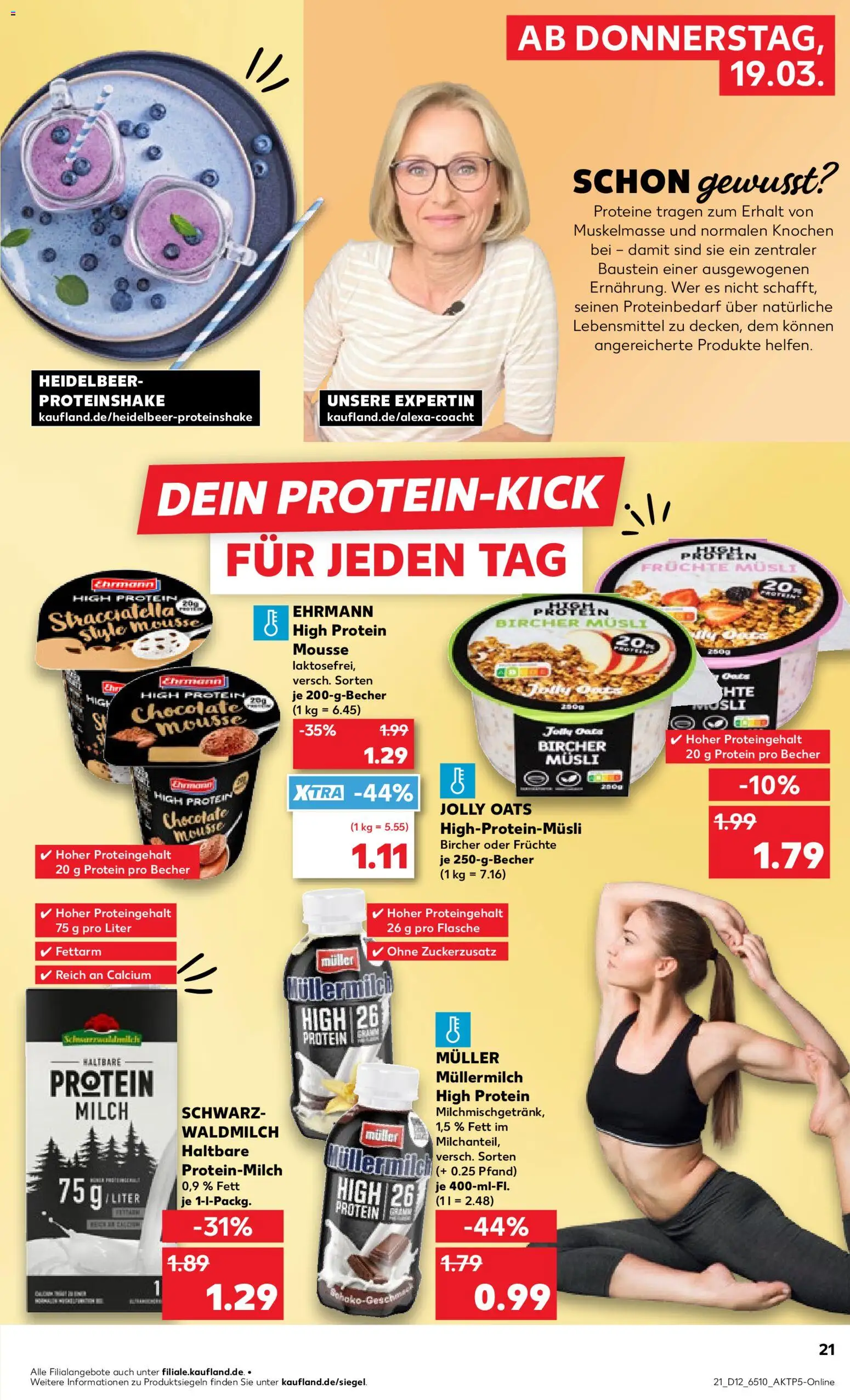 Kaufland Prospekt Völklingen	 – gültig ab 19.03.2026 | Seite: 21 | Produkte: Musli, Milch, Müllermilch, Muller mullermilch