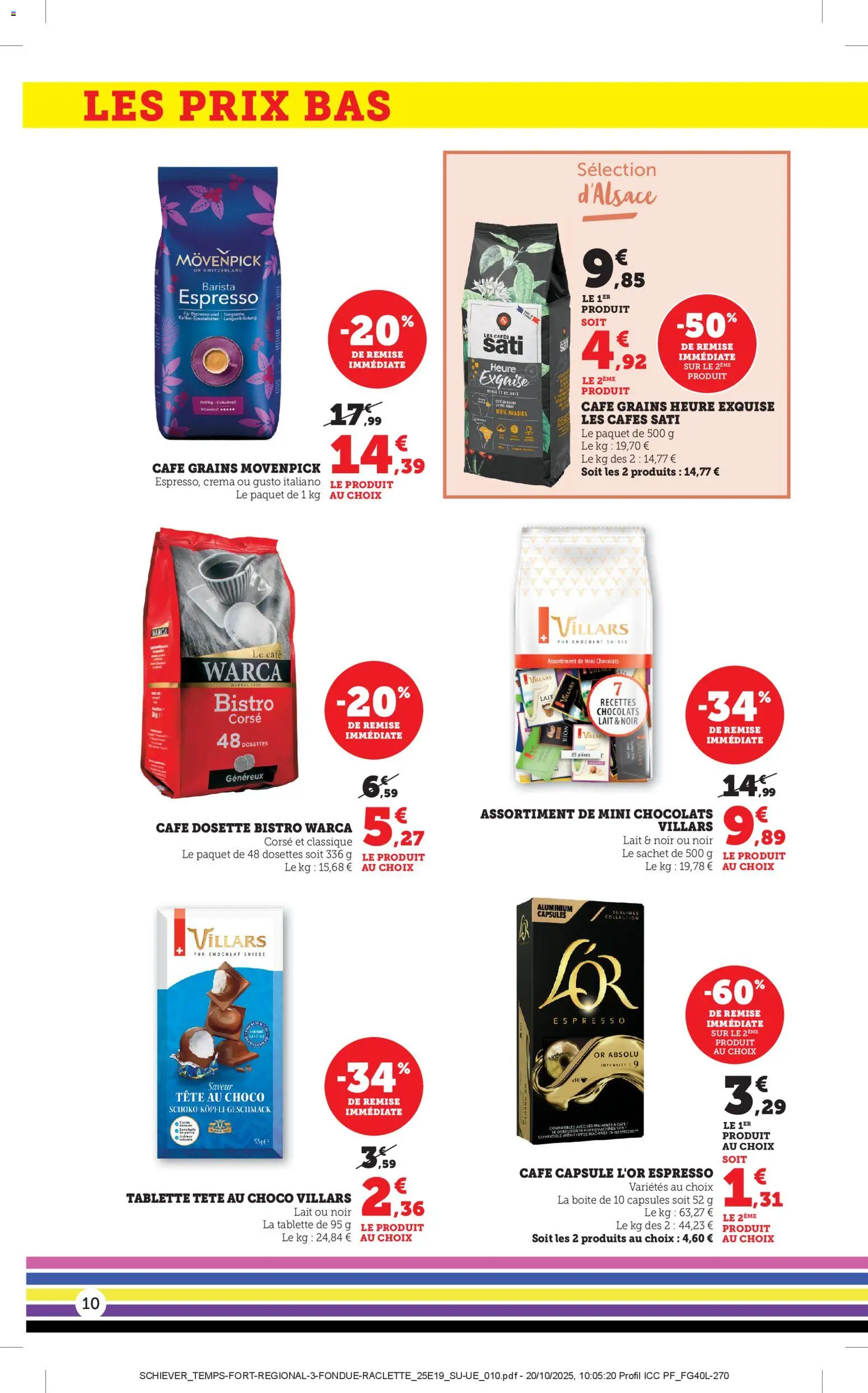 {H1} | Page: 10 | Produits: Tablette, Lait, Café, Chocolat