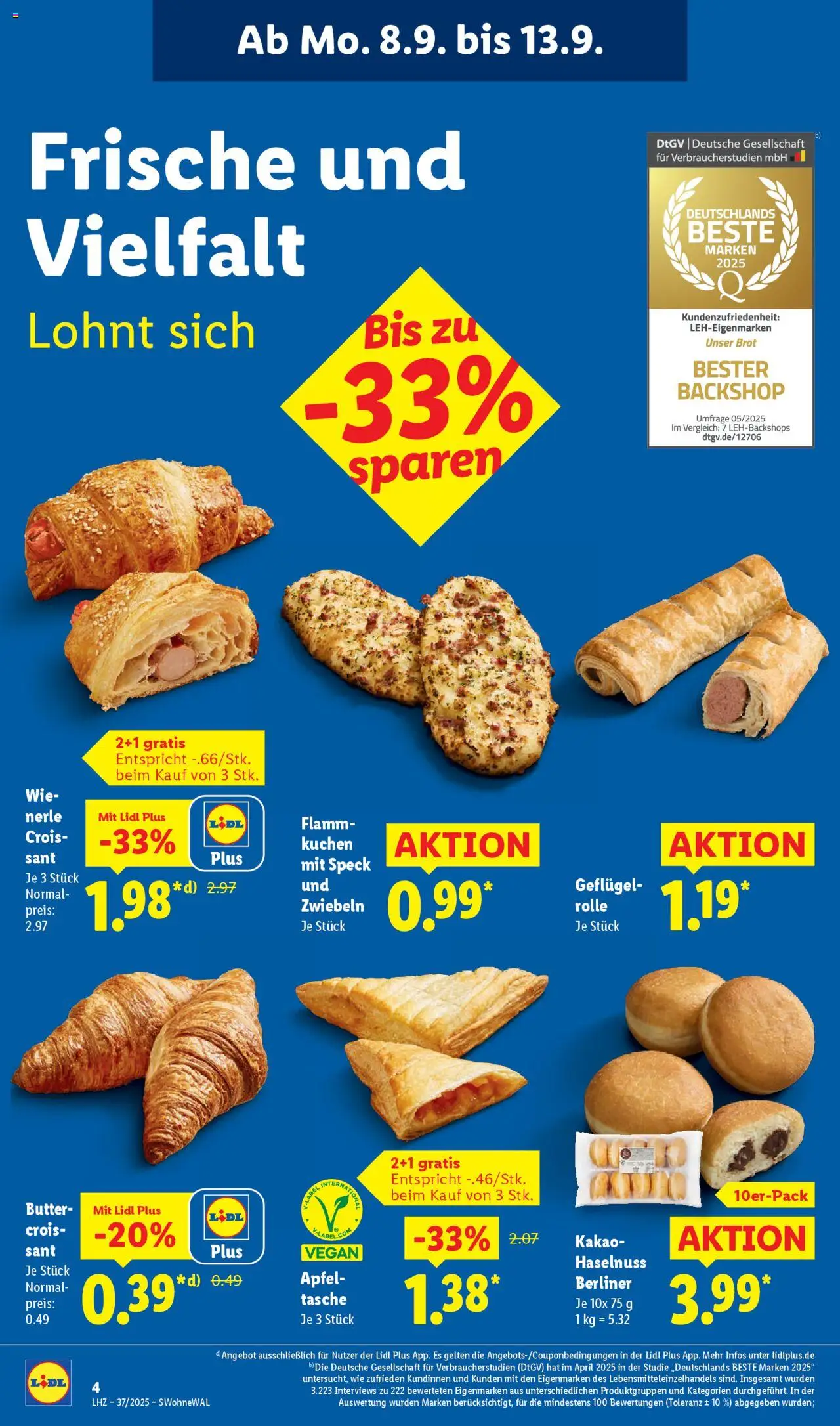 Lidl - Prospekt Korntal-Münchingen – gültig ab 08.09.2025 | Seite: 8 | Produkte: Berliner, Butter, Äpfel, Brot
