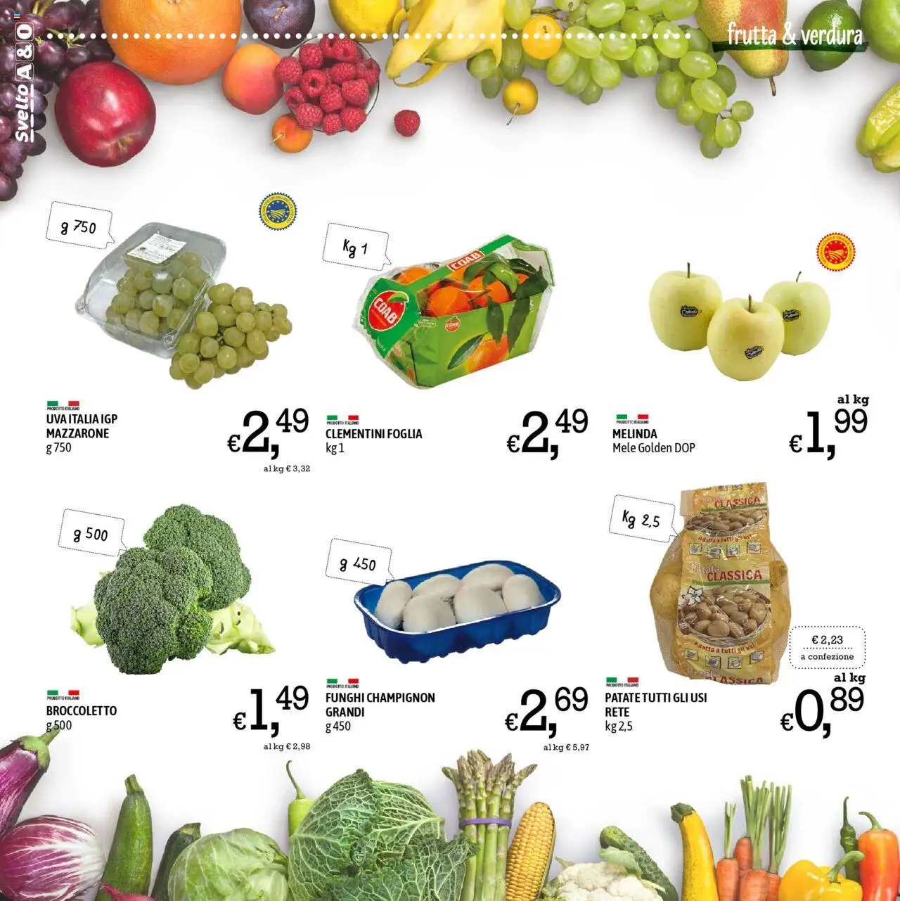 Volantino A&O del 16.10.2025 | Pagina: 4 | Prodotti: Mele, Patate, Frutta, Uva