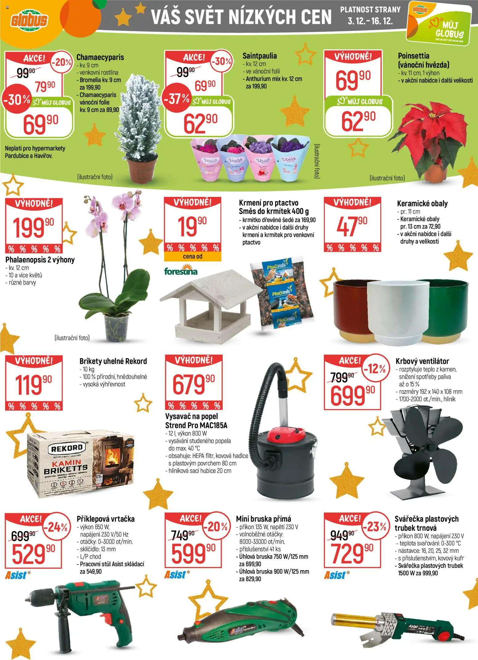 Globus leták - Havířov od 03.12.2025 | Strana: 45 | Produkty: Krmítko, Stůl, Svářečka plastových trubek, Vysavač na popel