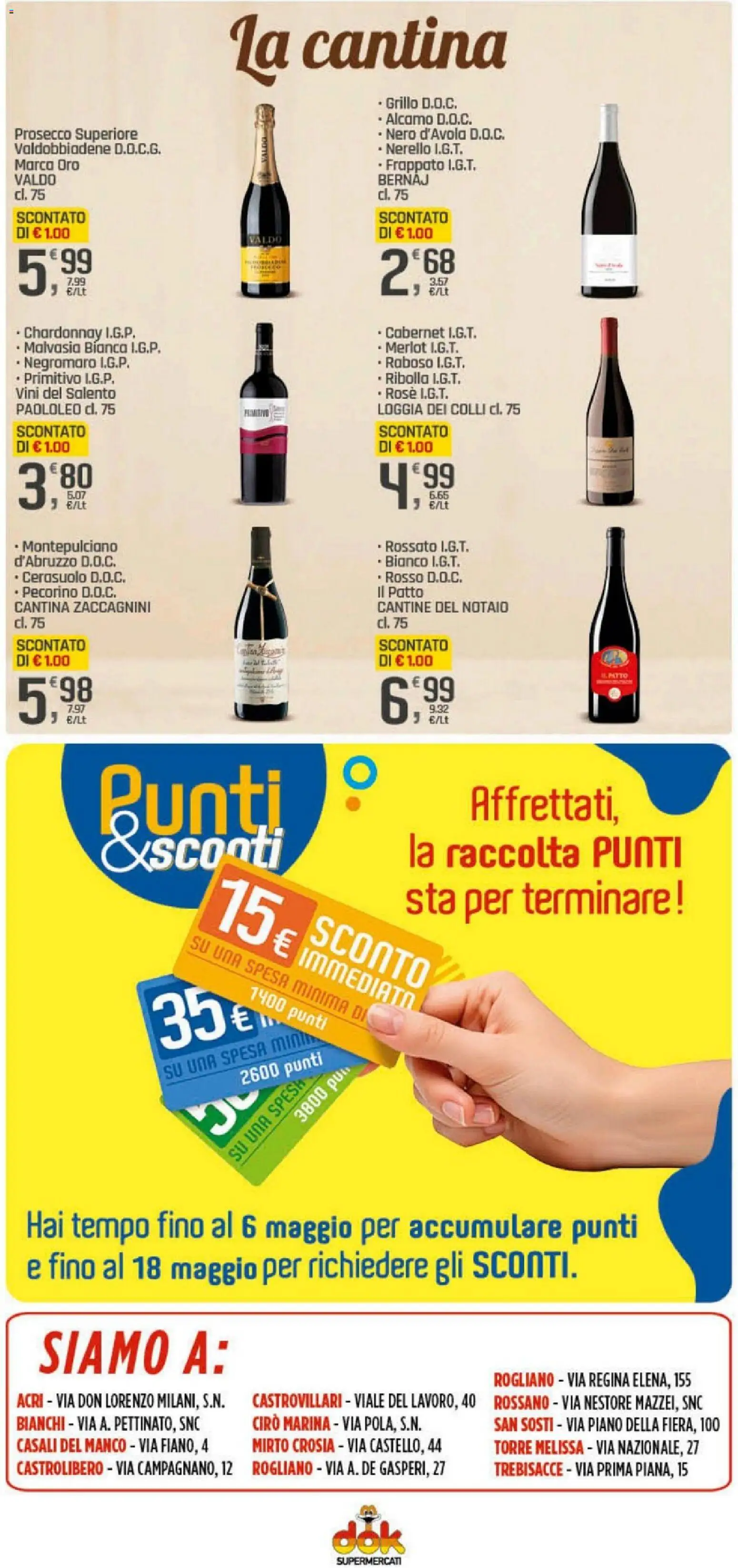 Volantino DOK del 20.04.2026 | Pagina: 13 | Prodotti: Prosecco, Pecorino