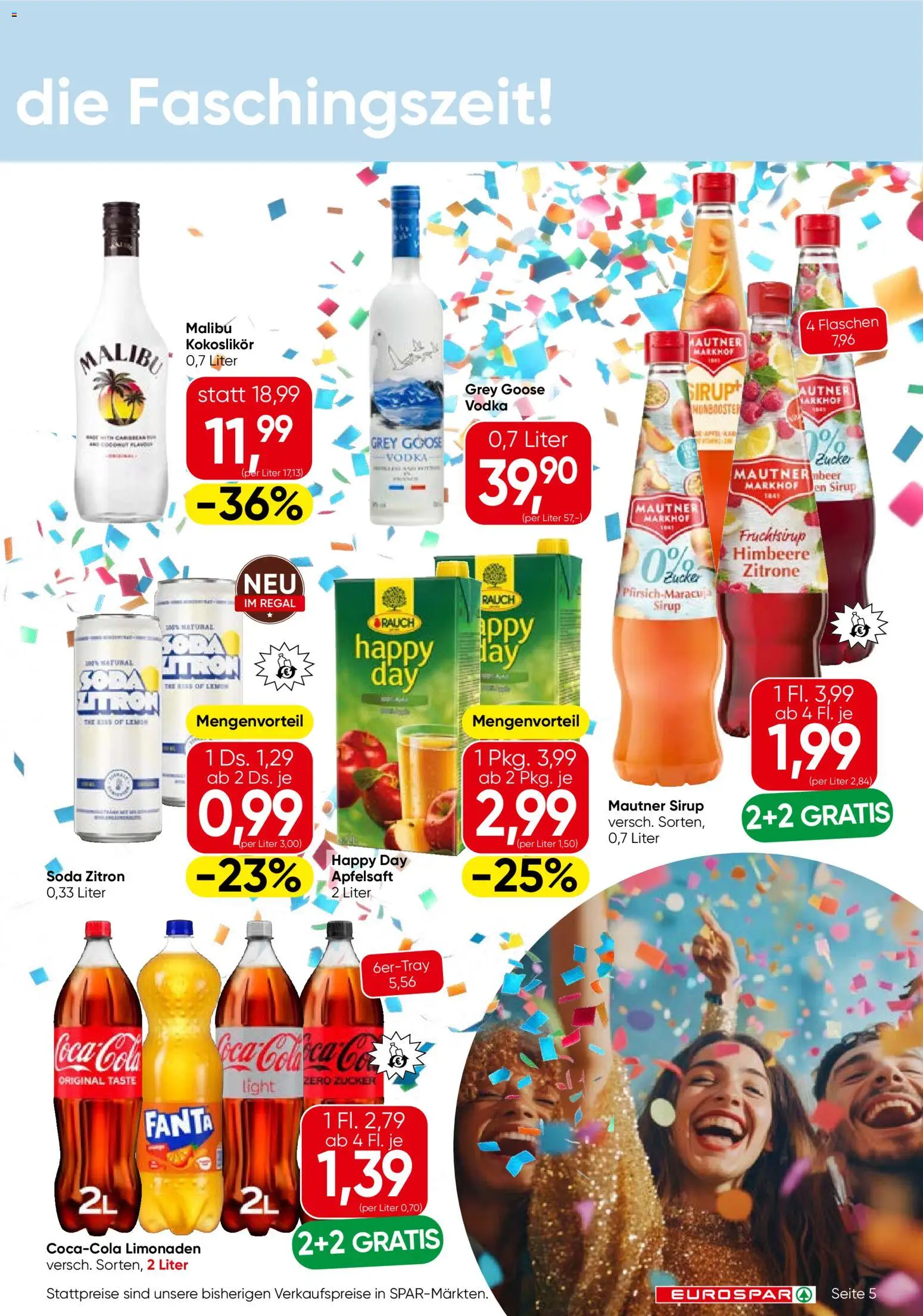 Eurospar Flugblatt - Steiermark gültig ab 12.02.2026 | Seite: 5 | Produkte: Zucker, Zitrone, Himbeere, Planche de surf