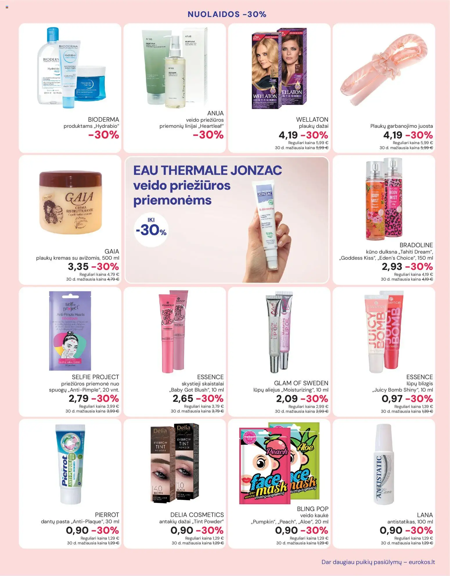 Eurokos akcijos nuo 02.01.2026 | Puslapis: 15 | Prekių: Lūpų blizgis, Plaukų dažai, Kremas, Veido kaukė
