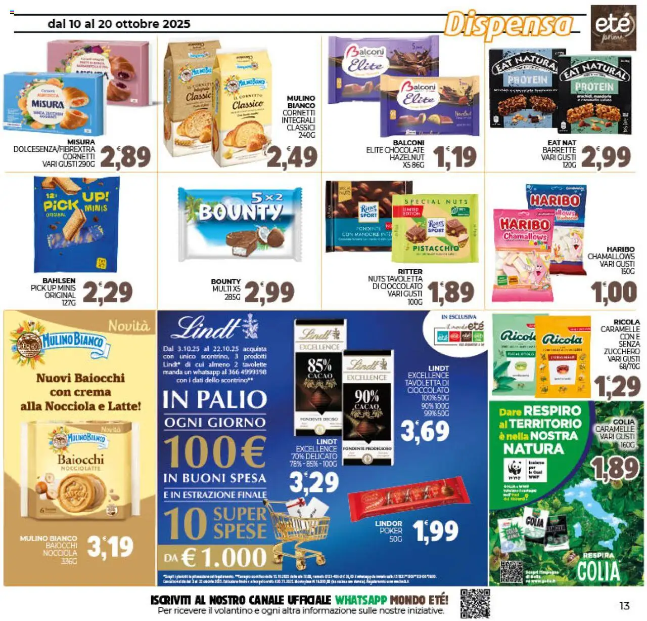 Volantino Eté del 10.10.2025 | Pagina: 13 | Prodotti: Crema, Cornetto, Latte, Cacao