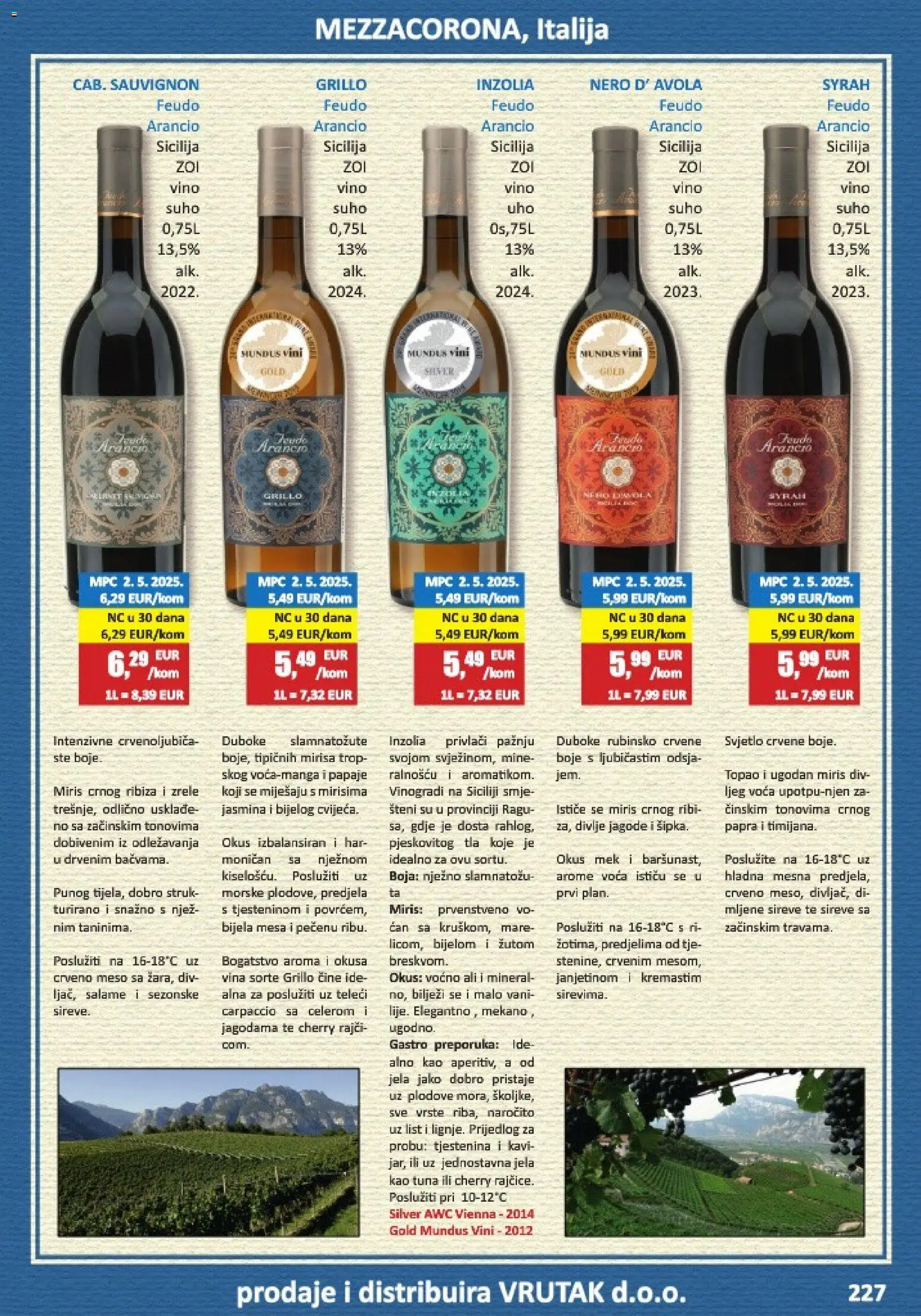 Vrutak katalog | vrijedi od 01.11.2025 | Stranica: 227 | Proizvodi: Meso, Vino, Jagode, Tjestenina