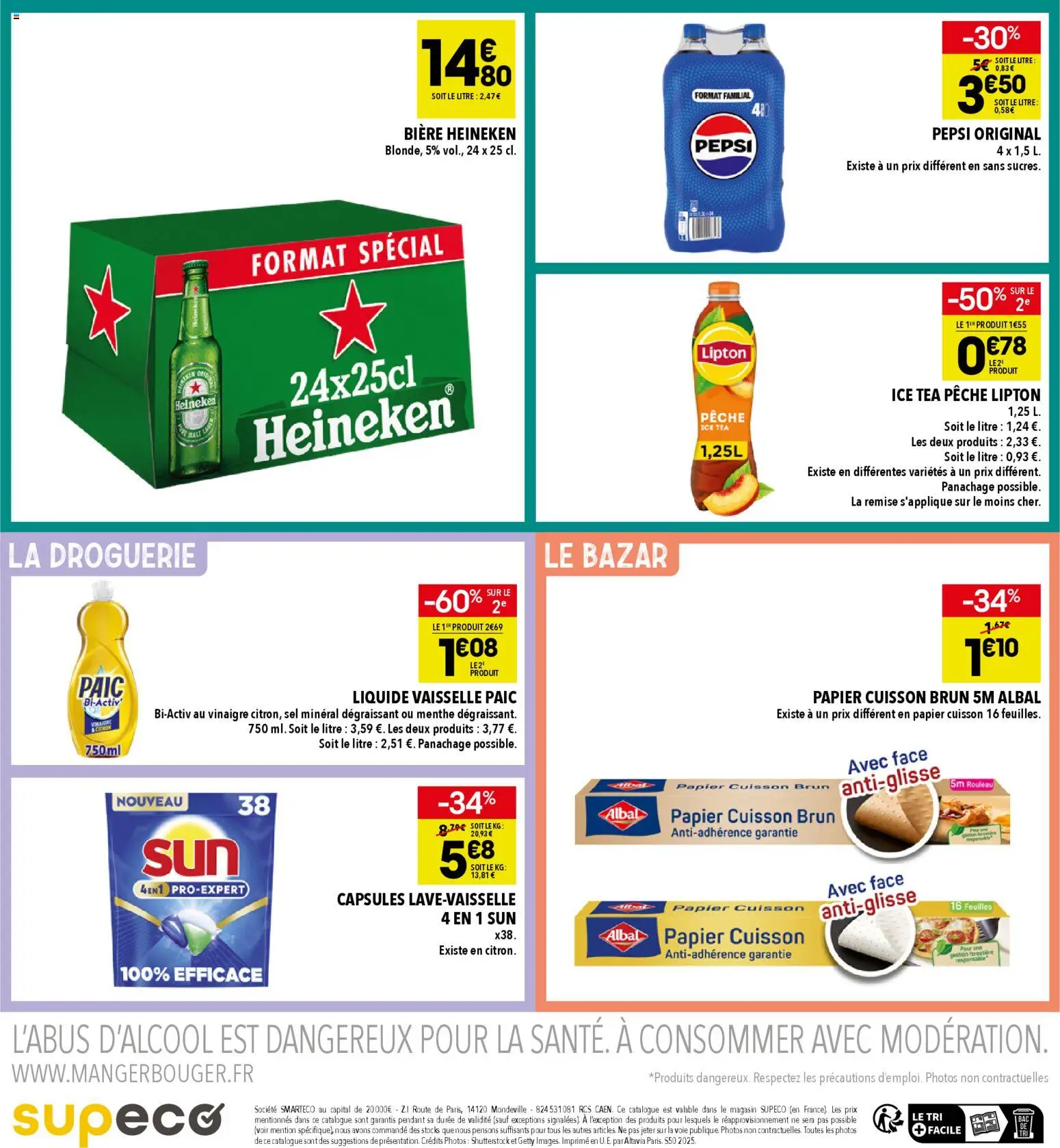 {H1} | Page: 8 | Produits: Menthe, Pêche, Liquide vaisselle, Sel