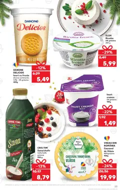 Kaufland RO - București - amely érvényes a következő dátumtól: 05.11.2025 | Oldal: 23 | Termékek: Ricotta