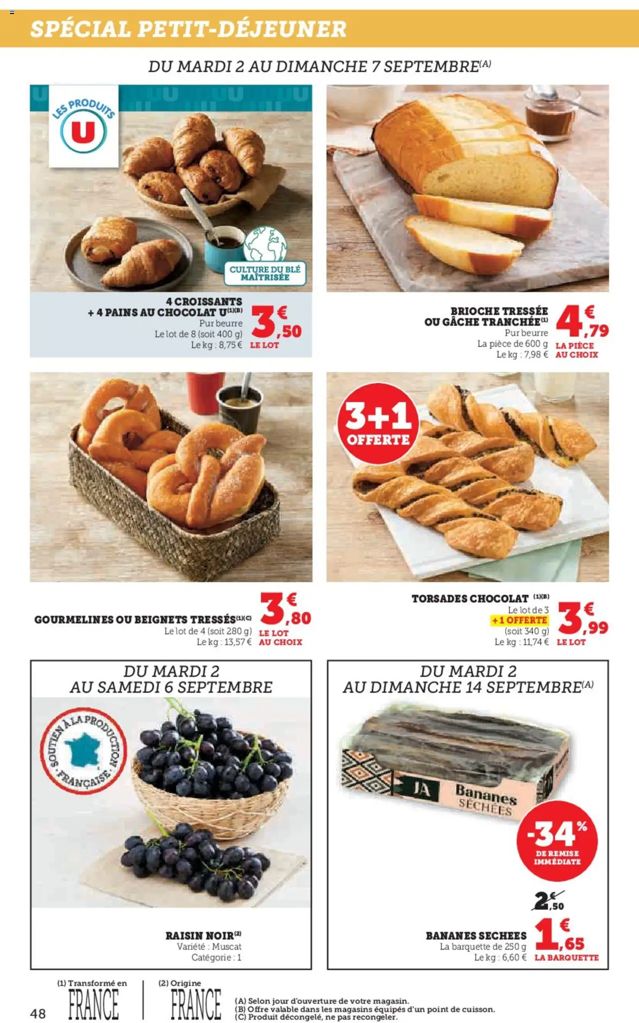  | Page: 48 | Produits: Raisin, Beurre, Chocolat, Bananes