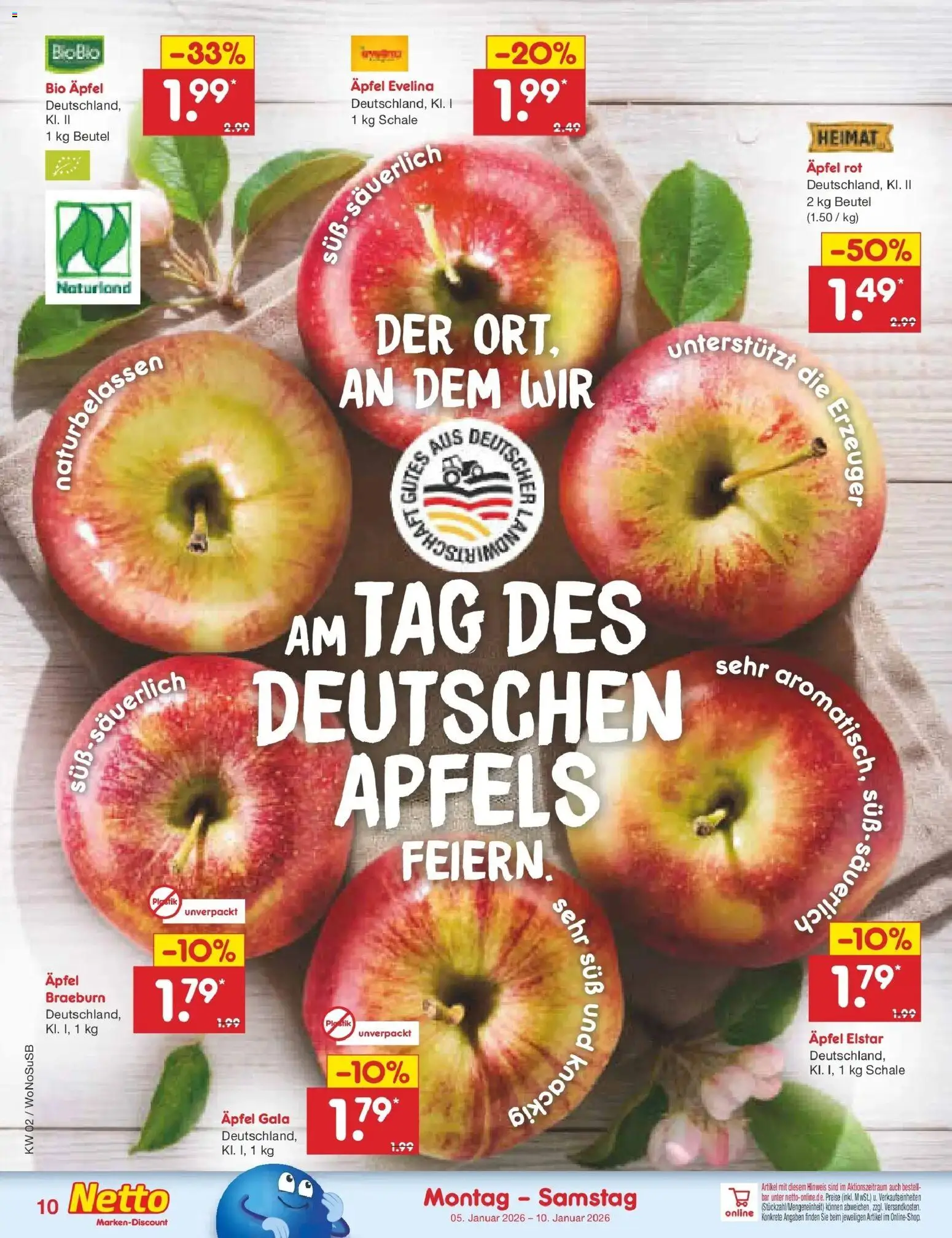 Netto Marken-Discount prospekt Rodgau	 – gültig ab 05.01.2026 | Seite: 10 | Produkte: Äpfel