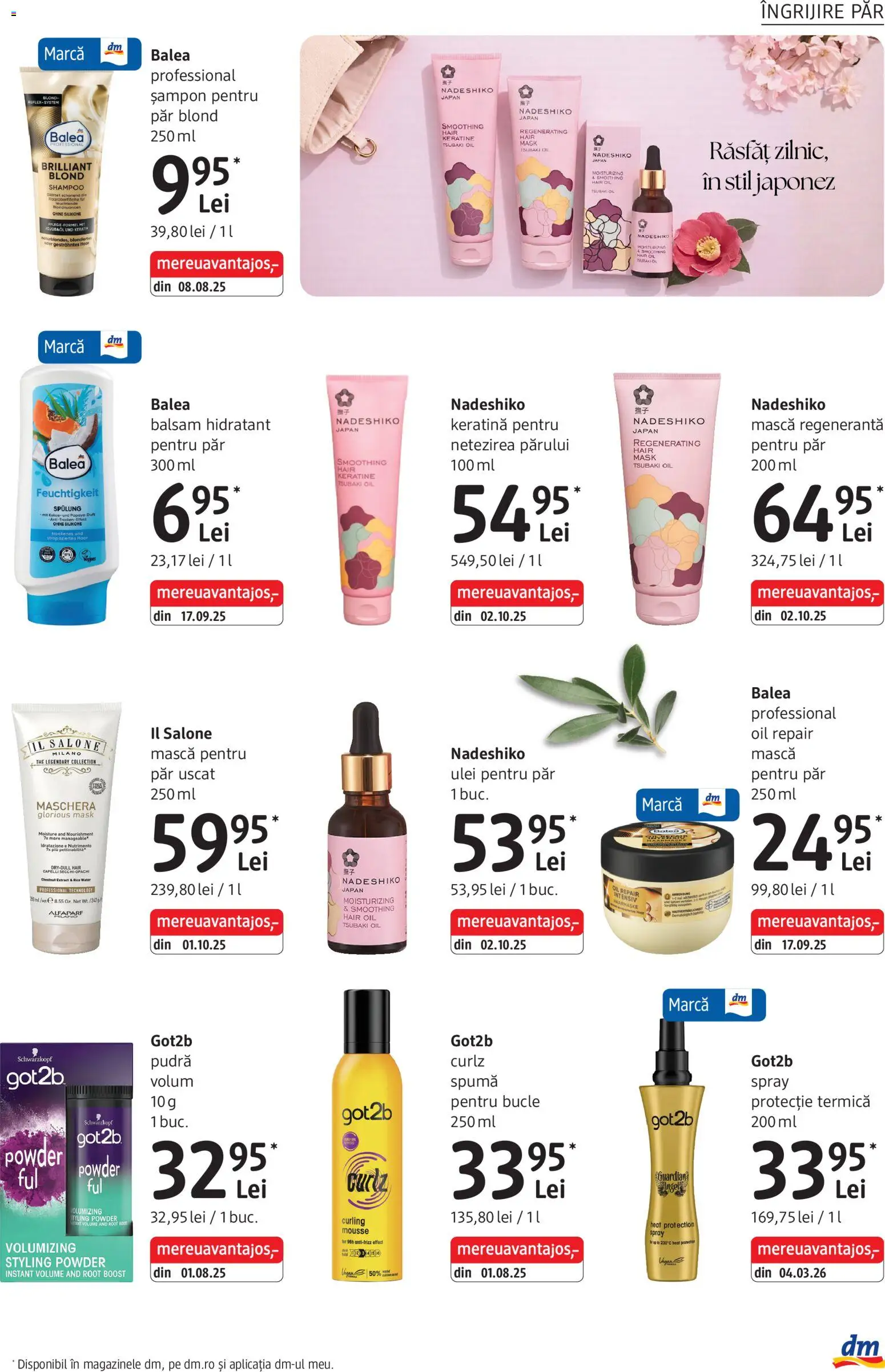 Noul catalog DM drogeriemarkt – valabil de la 02.04.2026 | Pagină: 17 | Produse: Șampon, Balsam, Ulei, Boncuklu Oyuncakları