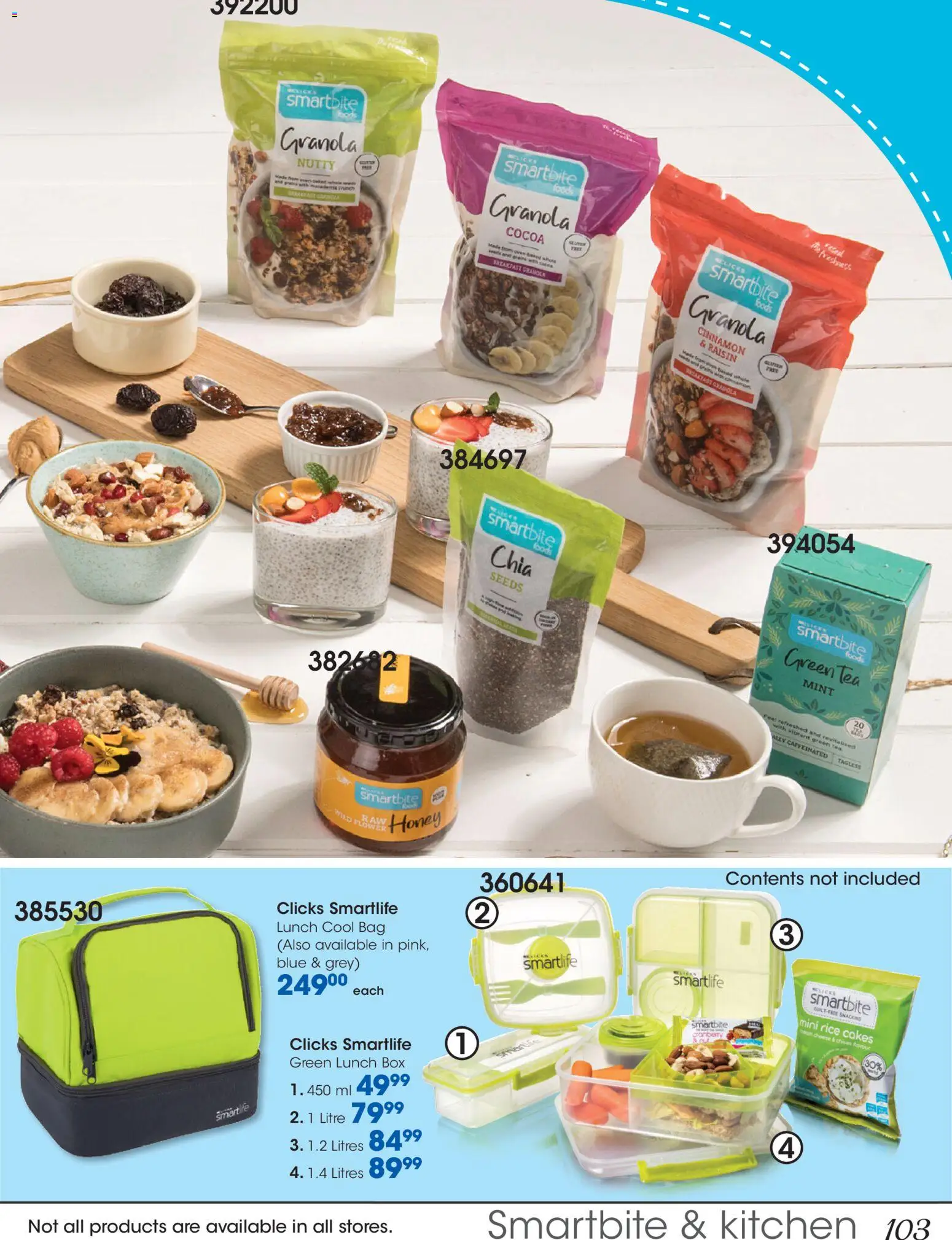New Clicks catalogue – valid from 28.10.2025 | Page: 103 | Products: Rice cakes, Box, Cheese, Tea