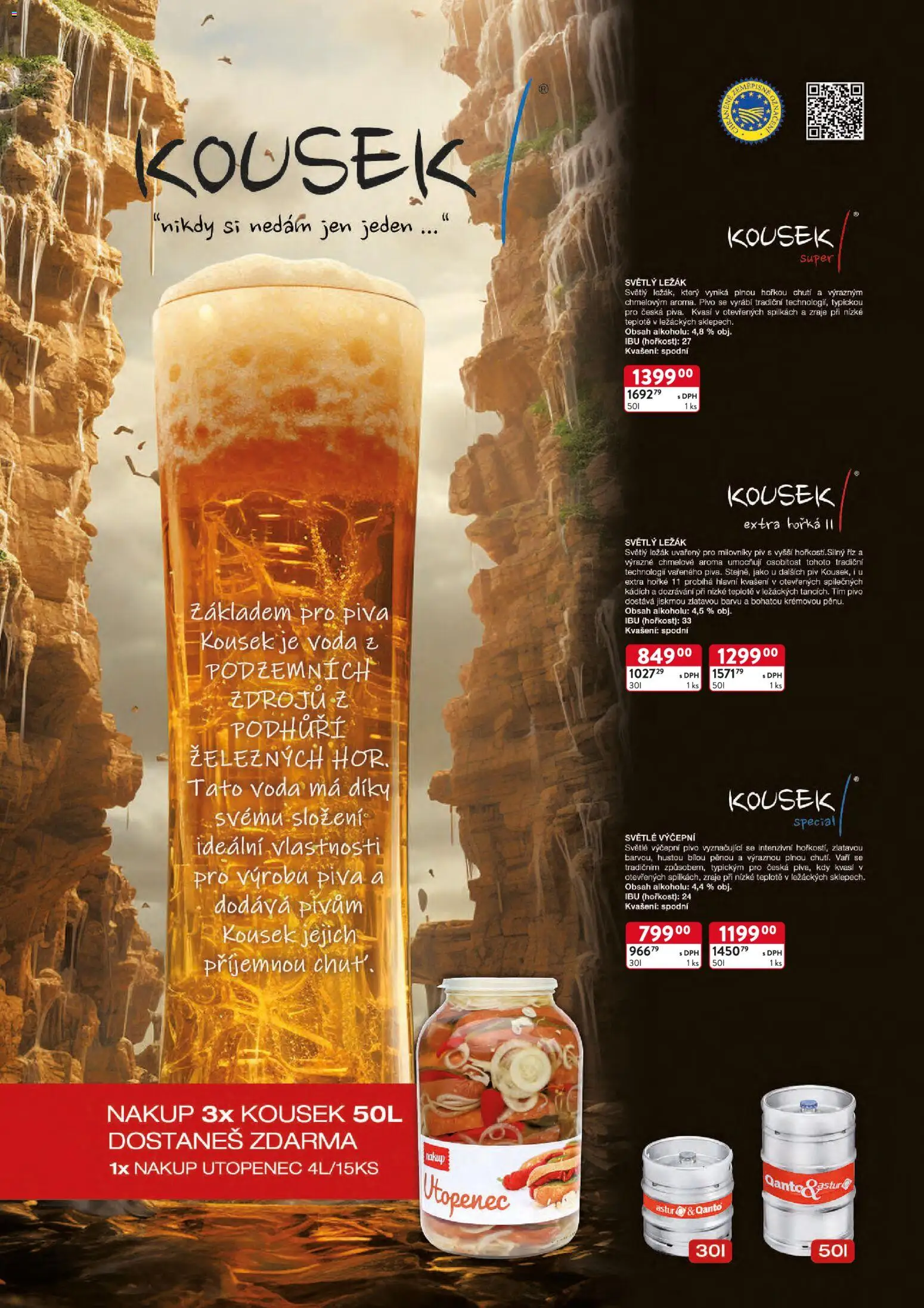 Astur & Qanto leták - Velkoobchod 04/2026 od 01.04.2026 | Strana: 55 | Produkty: Voda, Pivo