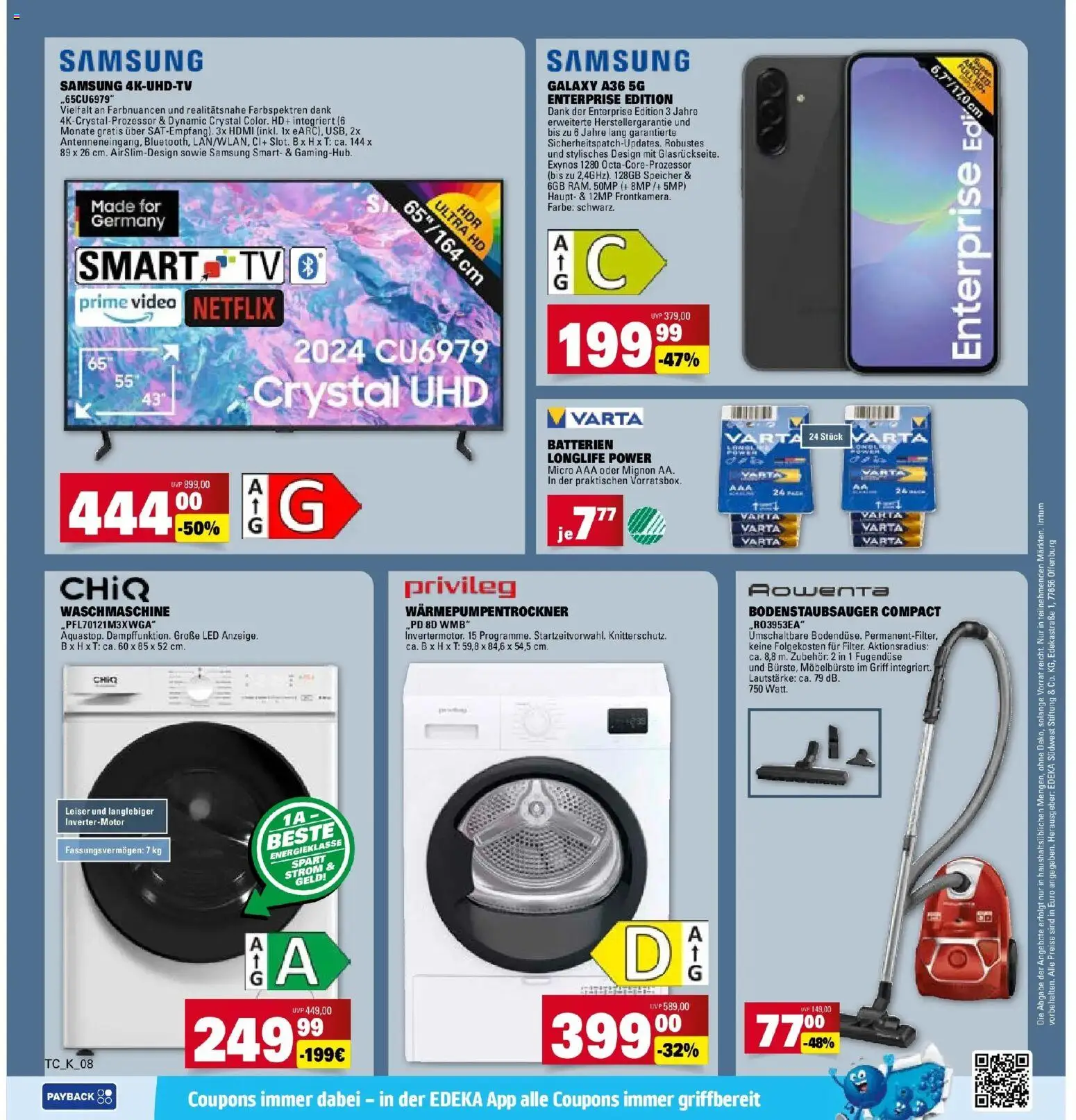 Marktkauf - Marktkauf: Wochenangebote – gültig ab 11.01.2026 | Seite: 34 | Produkte: Batterien, Waschmaschine, TV, Video