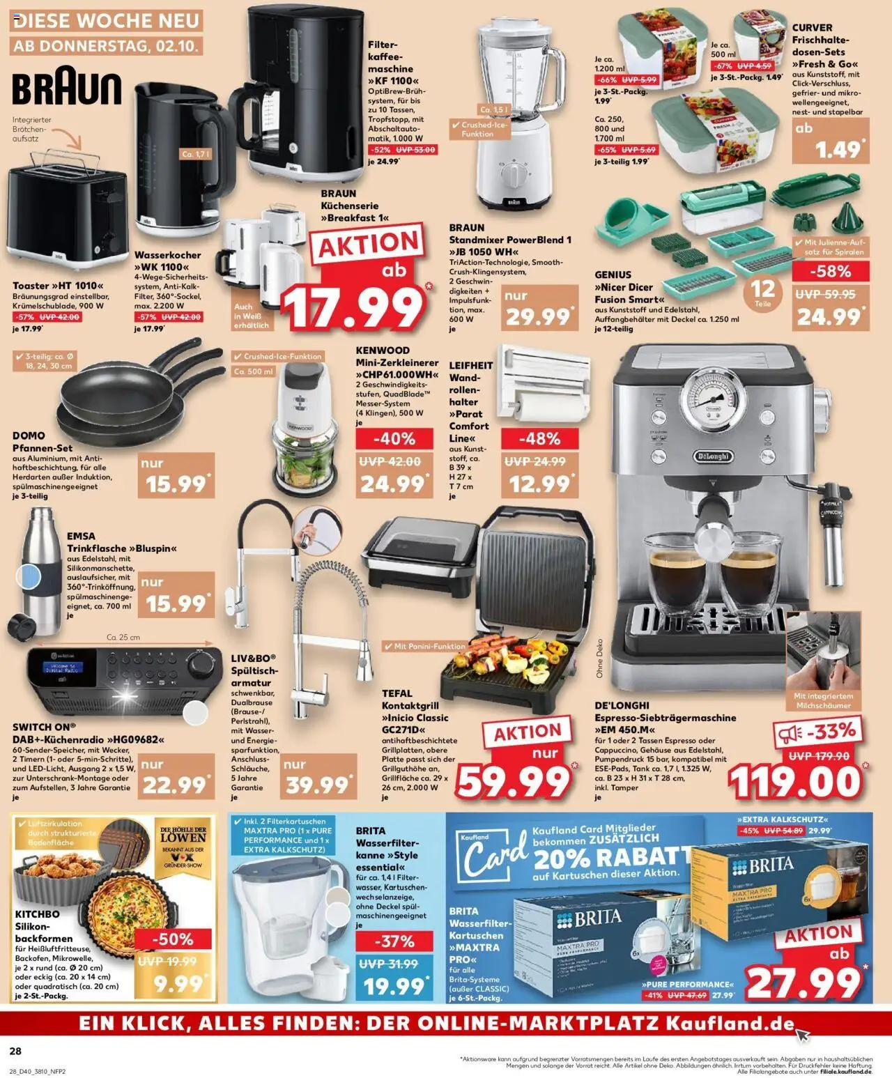 Kaufland prospekt Berlin	 – gültig ab 05.10.2025 | Seite: 28 | Produkte: Grill, Armatur, Wasser, Radio