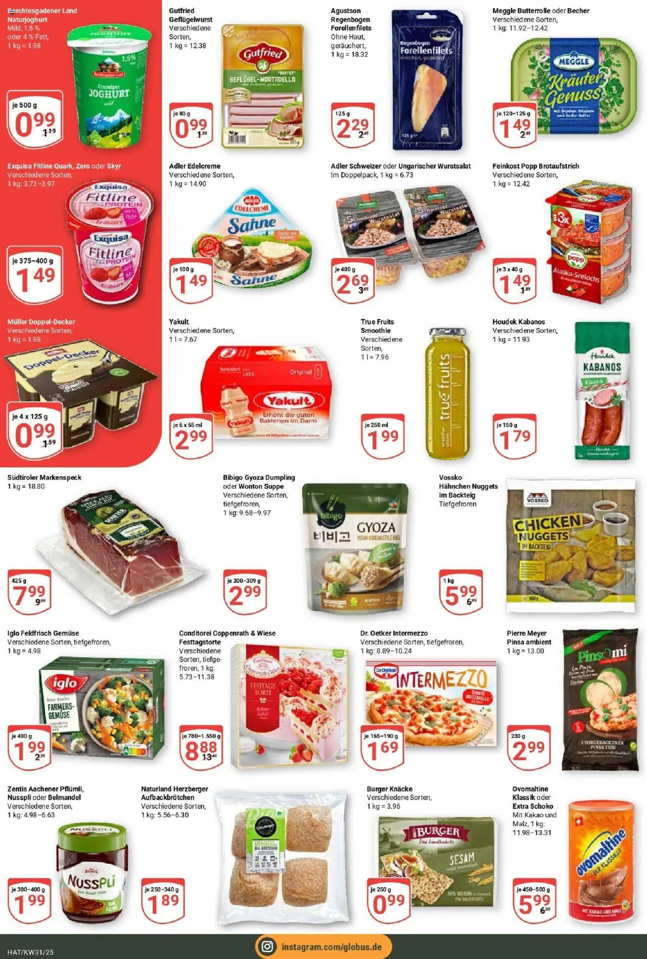Globus prospekt Hattersheim	 - gültig ab dem 28.07.2025 | Seite: 3 | Produkte: Iglo, Burger, Skyr, Exquisa