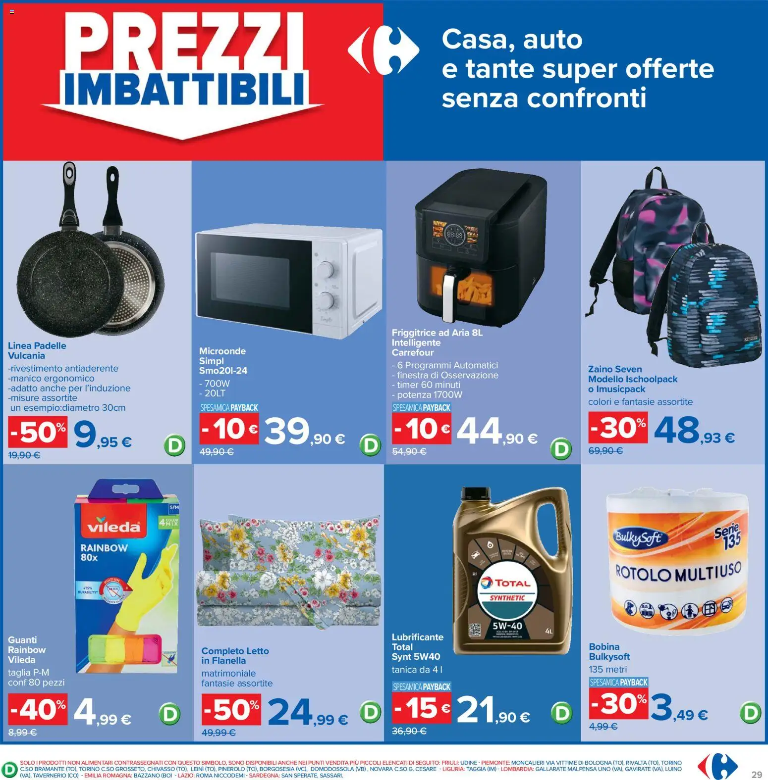 Volantino Carrefour del 02.01.2026 | Pagina: 29 | Prodotti: Microonde, Guanti, Tanica, Letto