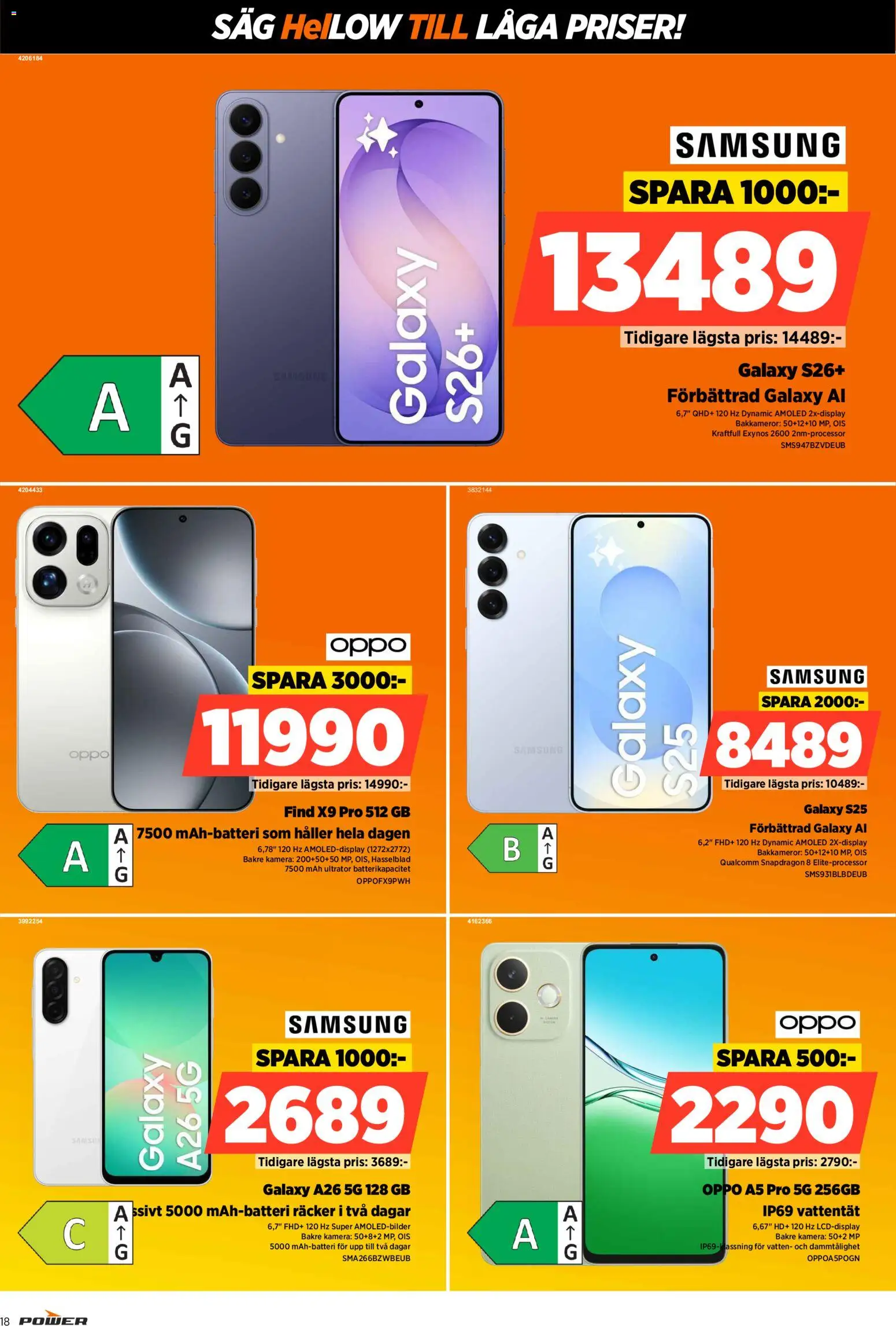 Power reklamblad aktuell från 20.04.2026 | Sida: 18 | Produkter: Såg, Kamera
