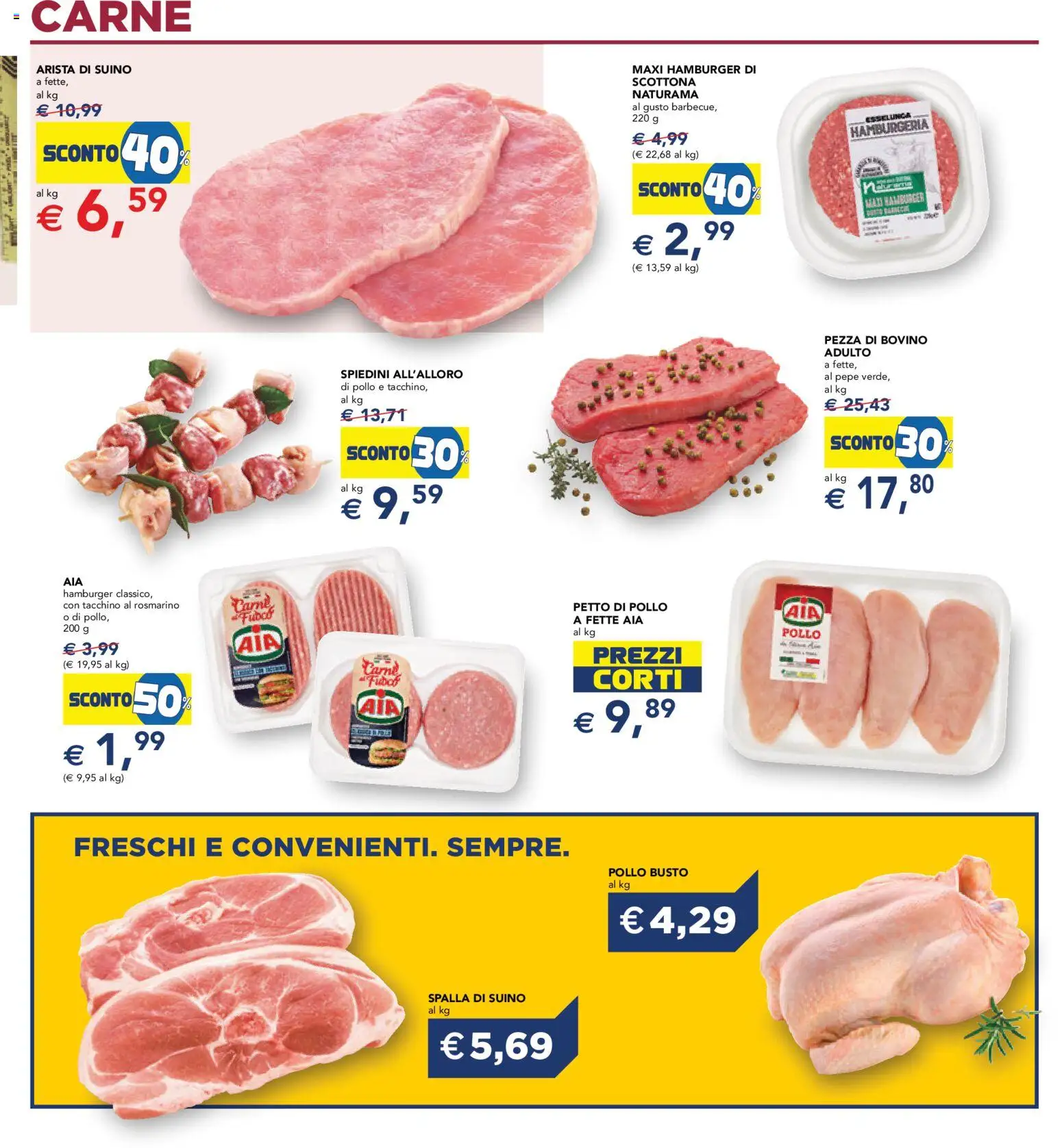 Volantino Esselunga S del 08.04.2026 | Pagina: 17 | Prodotti: Suino, Tacchino, Pepe, Spiedini