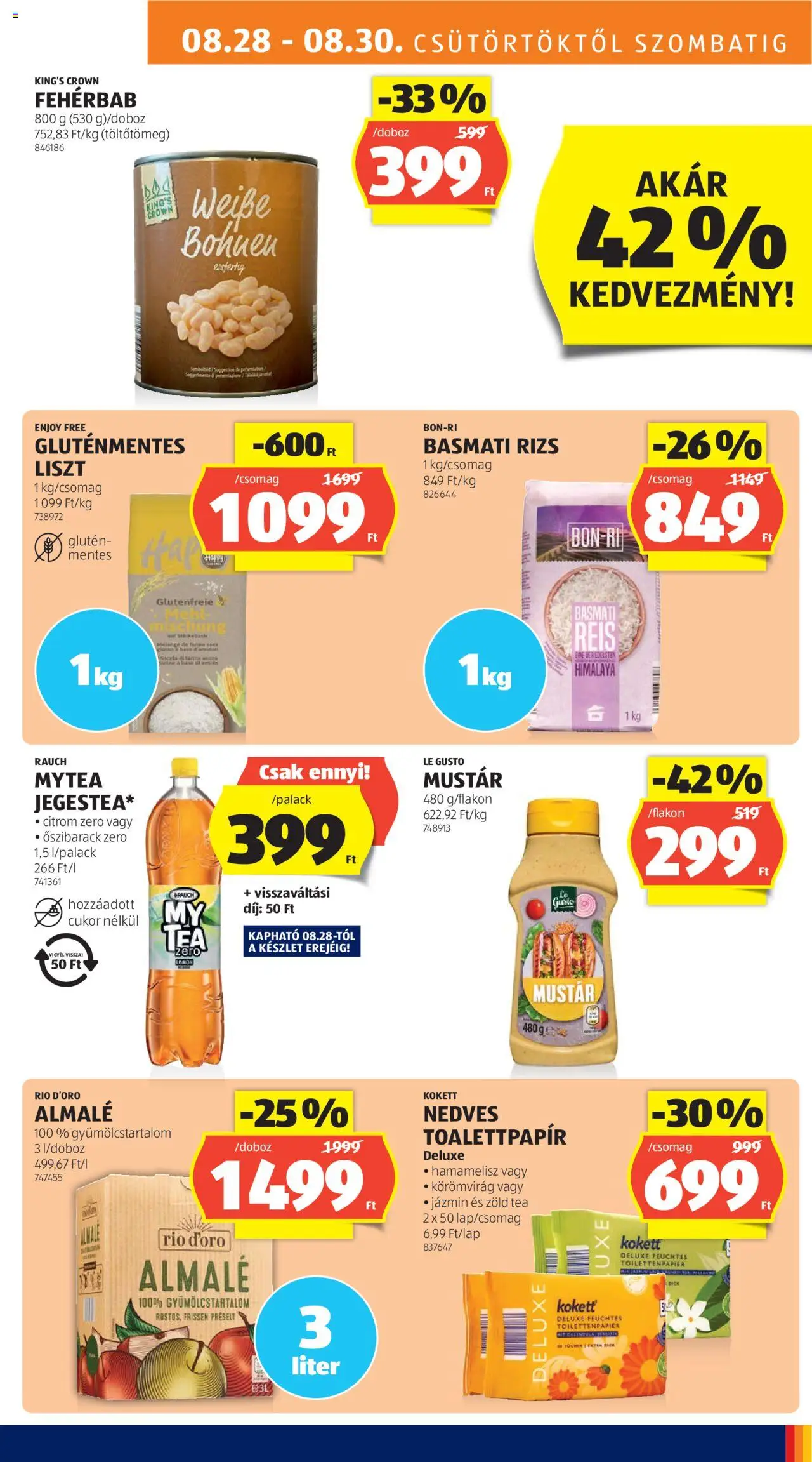 Aldi akciós ujság - amely érvényes a következő dátumtól: 28.08.2025 | Oldal: 11 | Termékek: Rizs, Tea, Gluténmentes, Citrom