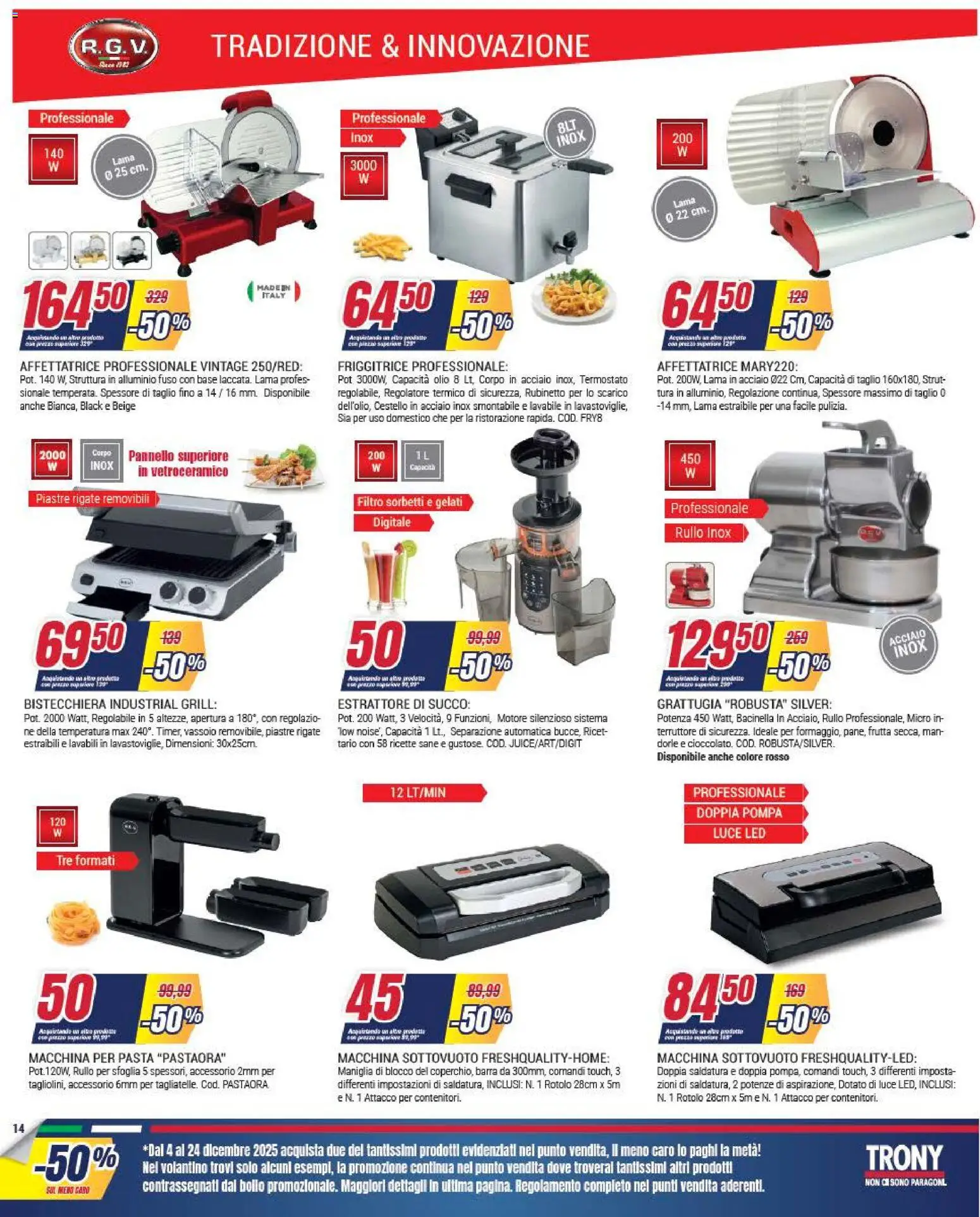 Volantino Trony del 04.12.2025 | Pagina: 14 | Prodotti: Frutta, Olio, Alluminio, Vassoio