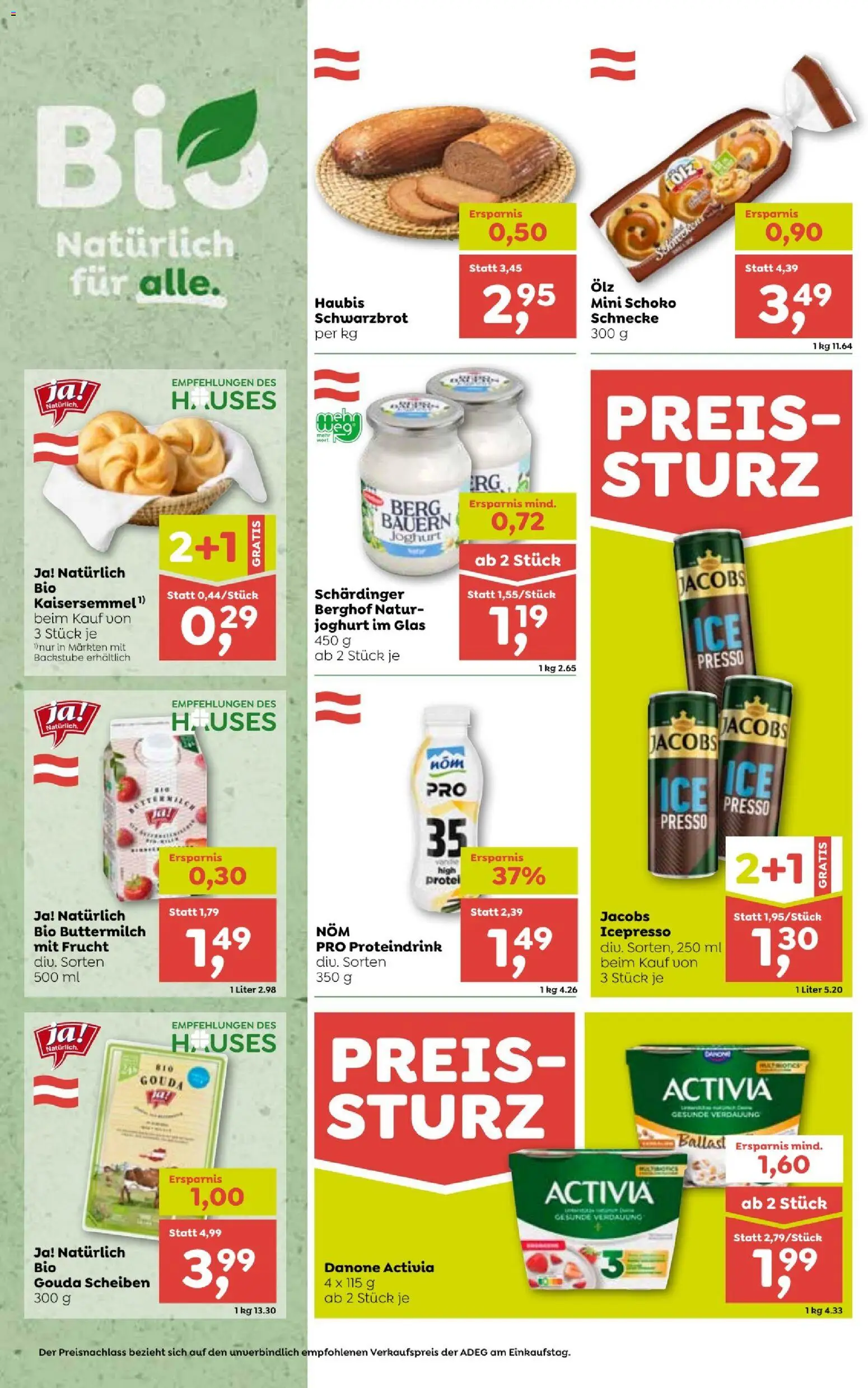 ADEG Flugblatt gültig ab 20.11.2025 | Seite: 2 | Produkte: Joghurt