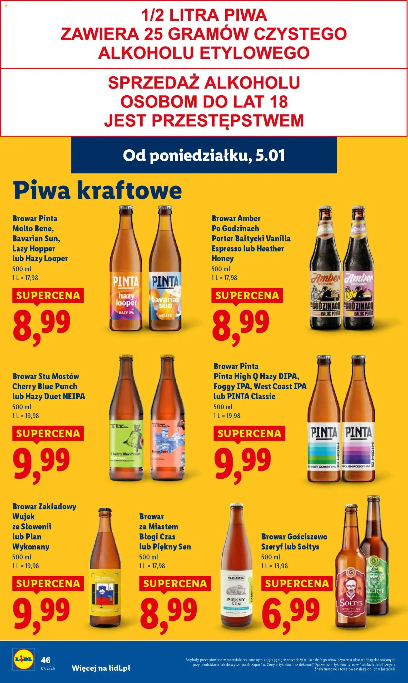 Lidl Gazetka od 05.01.2026 | Strona: 48 | Produkty: Piwo