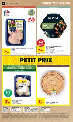 Intermarché - Prévisualisation de CHAMPIGNON BLANC, Champignon blanc Petit Prix, Catégorie : 1, 200 g - 4,95 € le kg valide à partir de 08.04.2026 | Page: 4