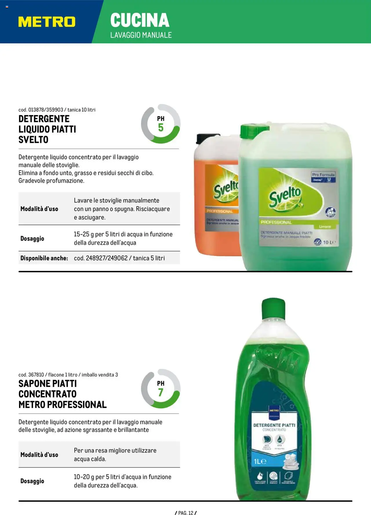 Volantino Metro del 11.09.2025 | Pagina: 12 | Prodotti: Sapone, Detergente, Acqua, Tanica