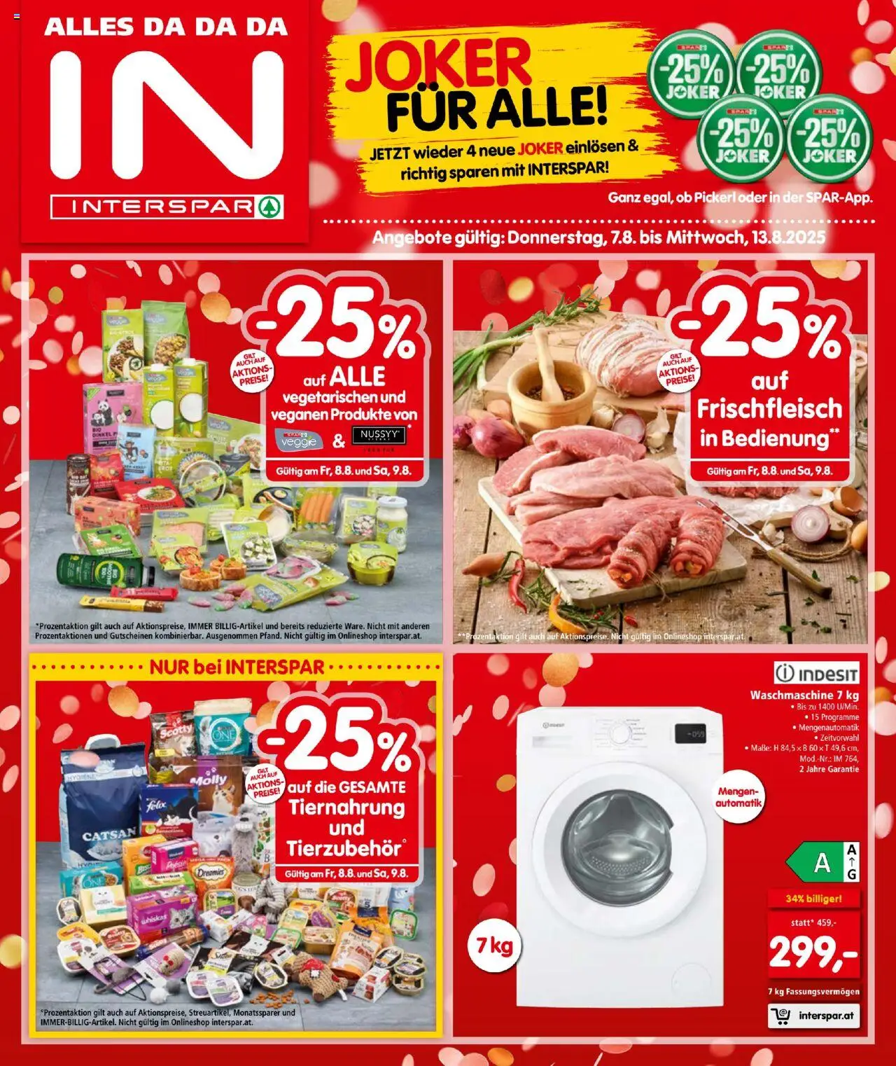 Interspar Flugblatt gültig ab 07.08.2025 | Seite: 1 | Produkte: Waschmaschine