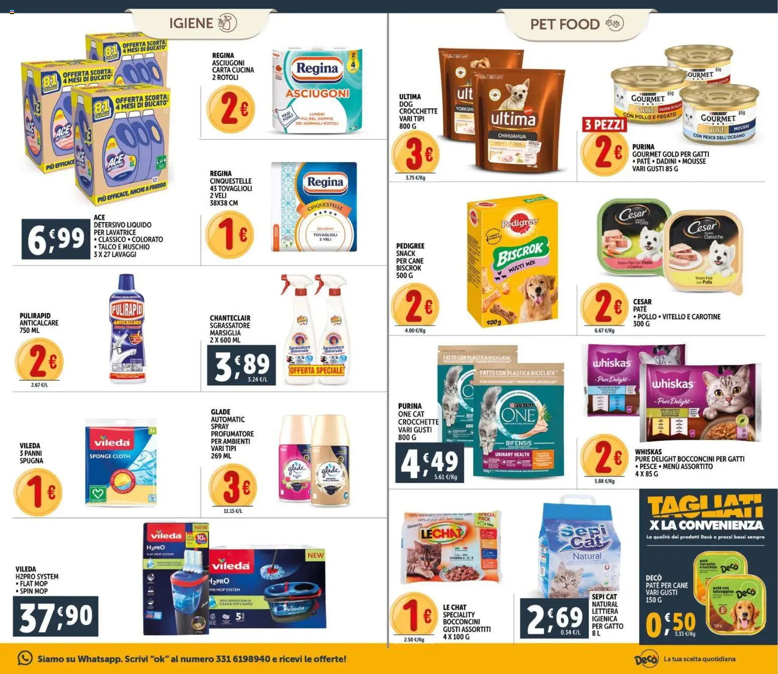 Volantino Decò del 11.02.2026 | Pagina: 19 | Prodotti: Spugna, Paté, Pesce, Crocchette