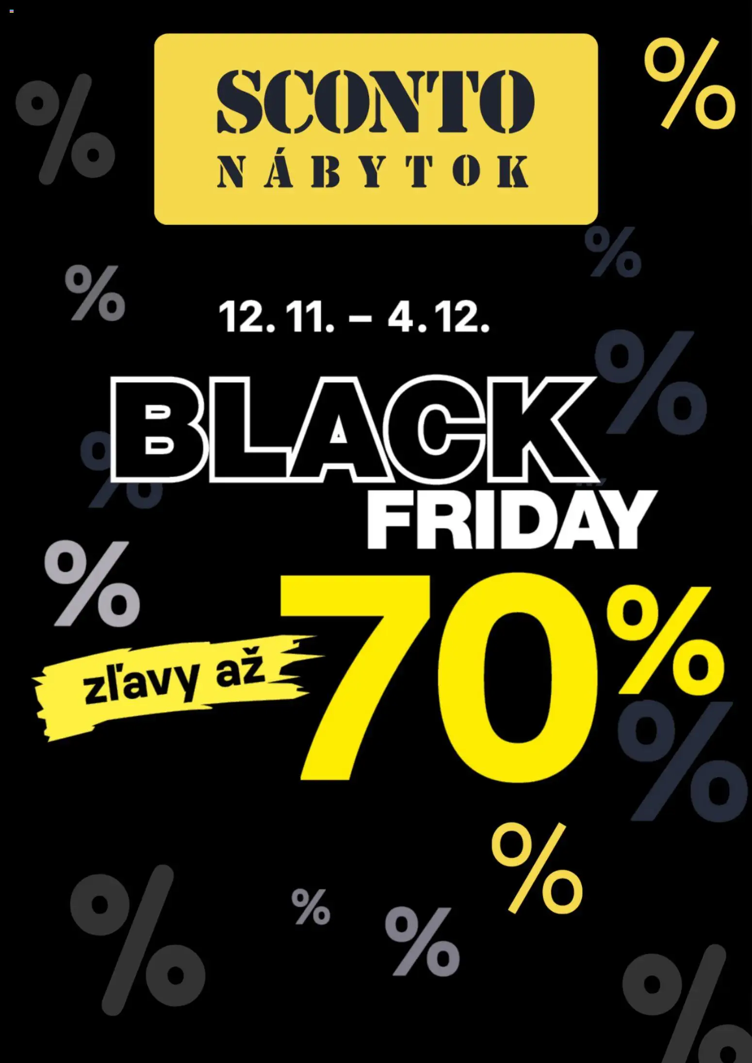 Nové Sconto nábytok akcie – leták je platný od 12.11.2025 | Strana: 1 | Produkty: Nábytok