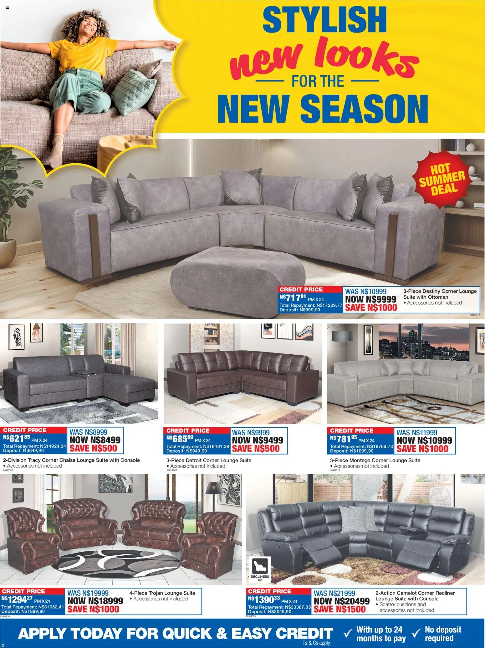 New OK Furniture catalogue – valid from 19.01.2026 | Page: 2 | Products: Lounge suite, Ottoman, Chaise