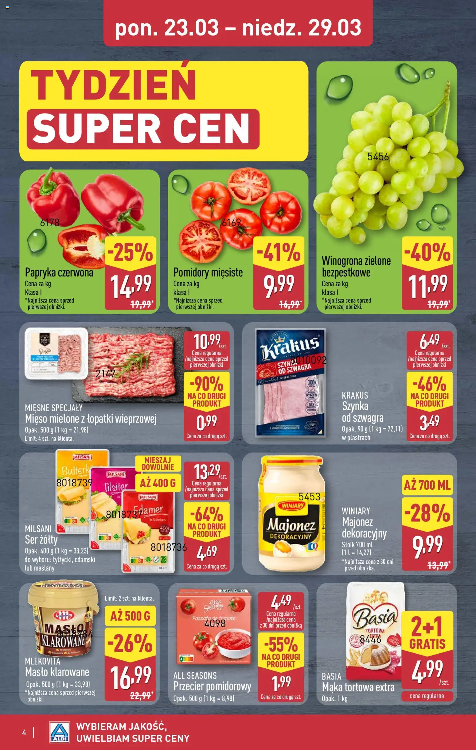 Aldi Polsko leták - Oferta weekendowa od 26.03.2026 | Strana: 4 | Produkty: Máslo, Passata